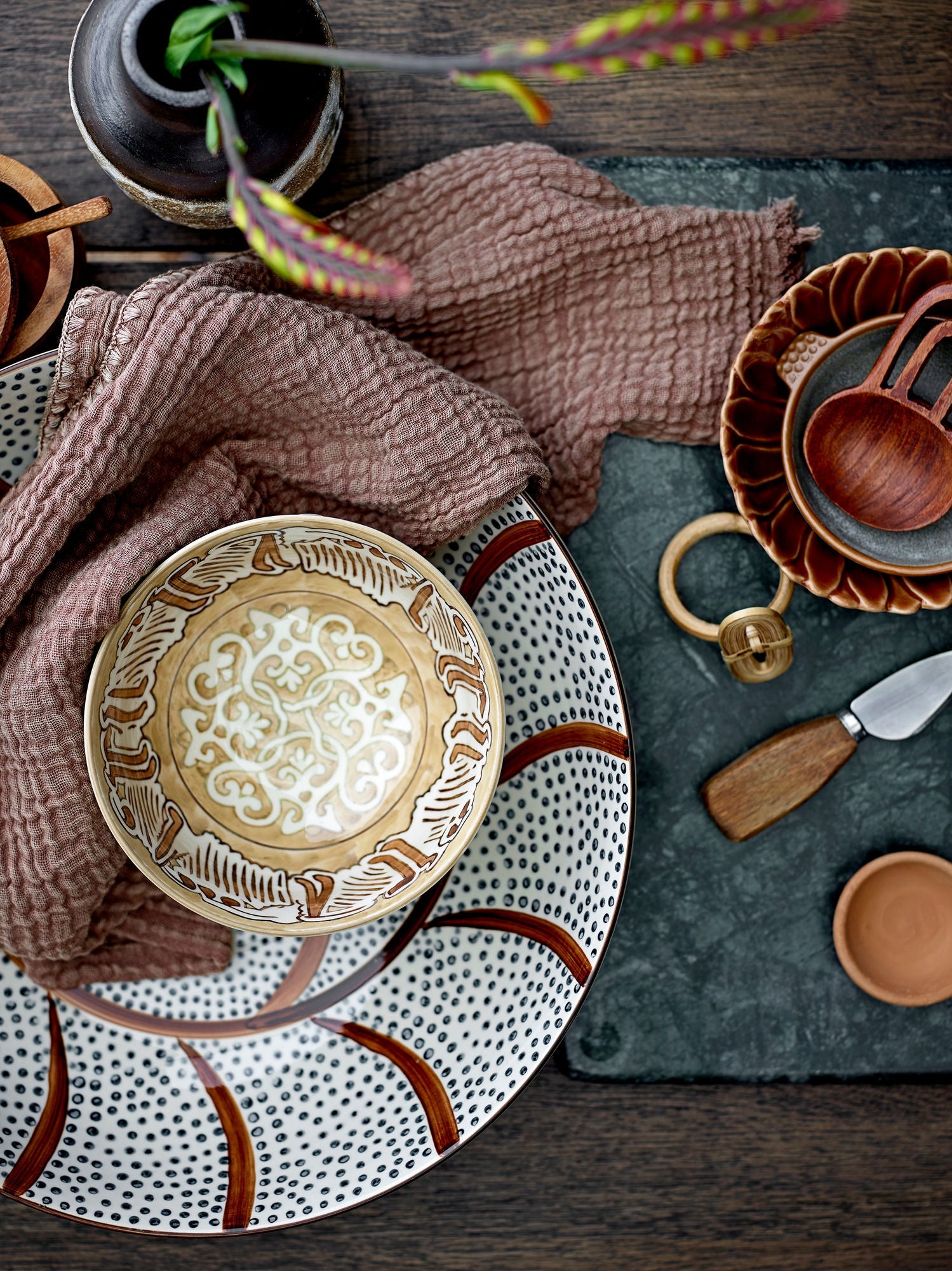 Bloomingville Heikki Bowl, Brown, Stoneware