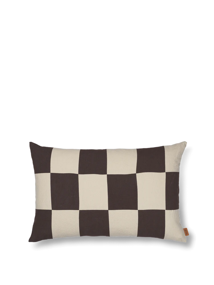 Ferm Living Fold Patchwork Cushion Cover Coffe