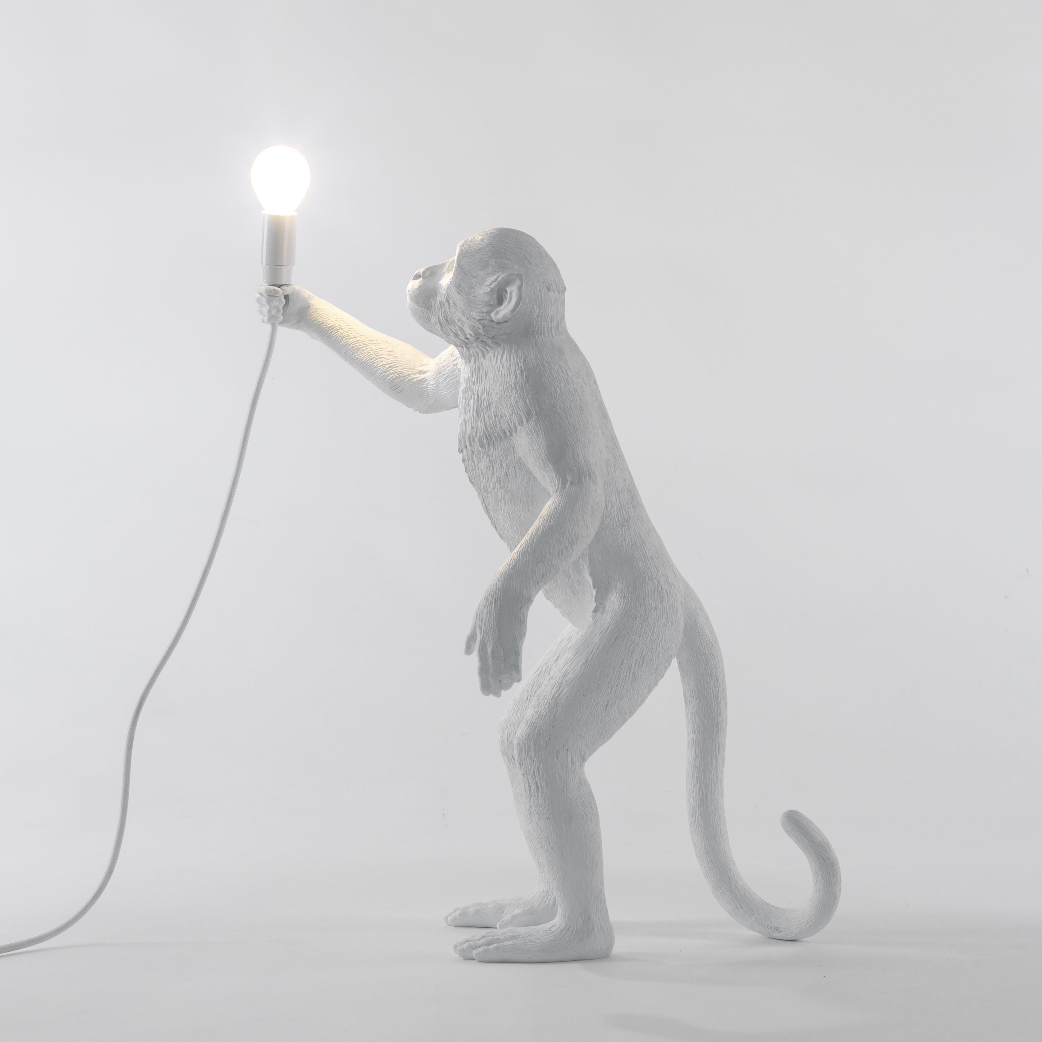 Seletti Monkey Indoor Lamp White, Standing
