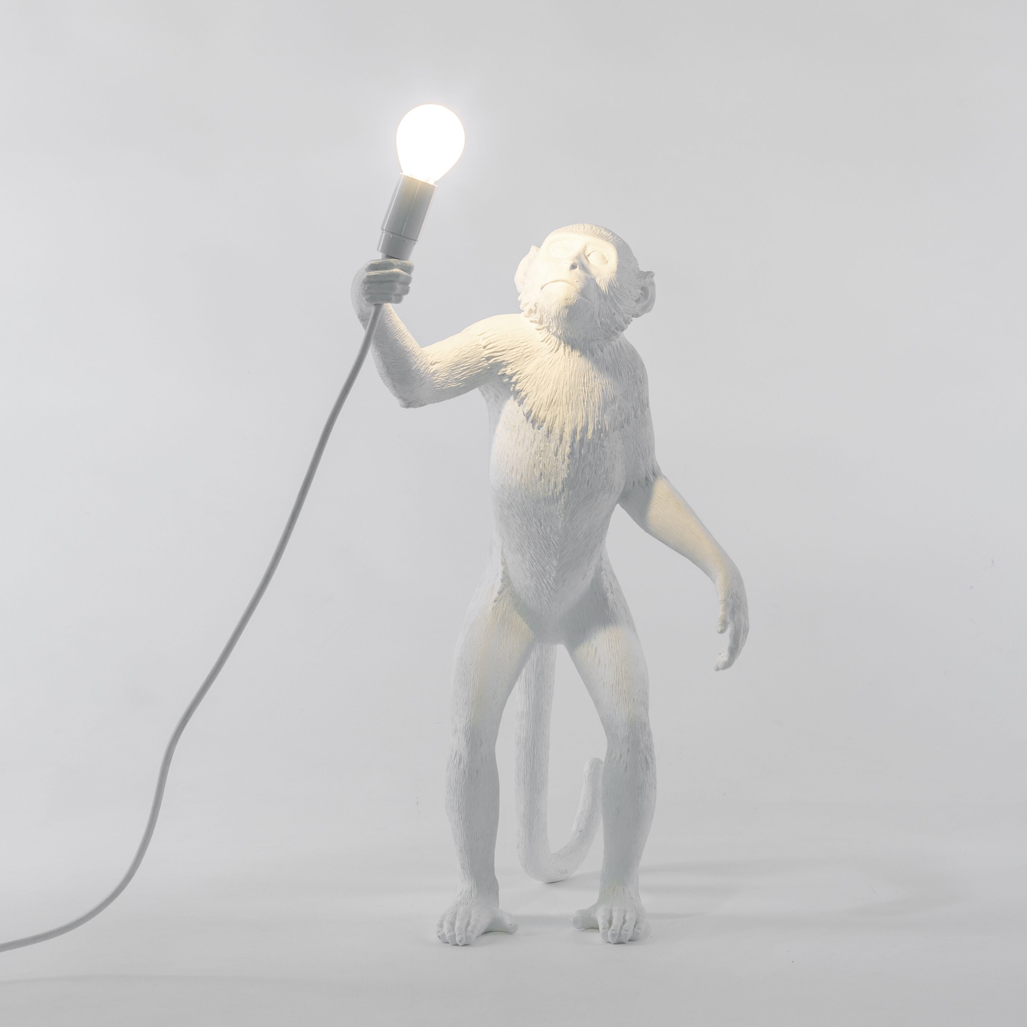 Seletti Monkey Indoor Lamp White, Standing