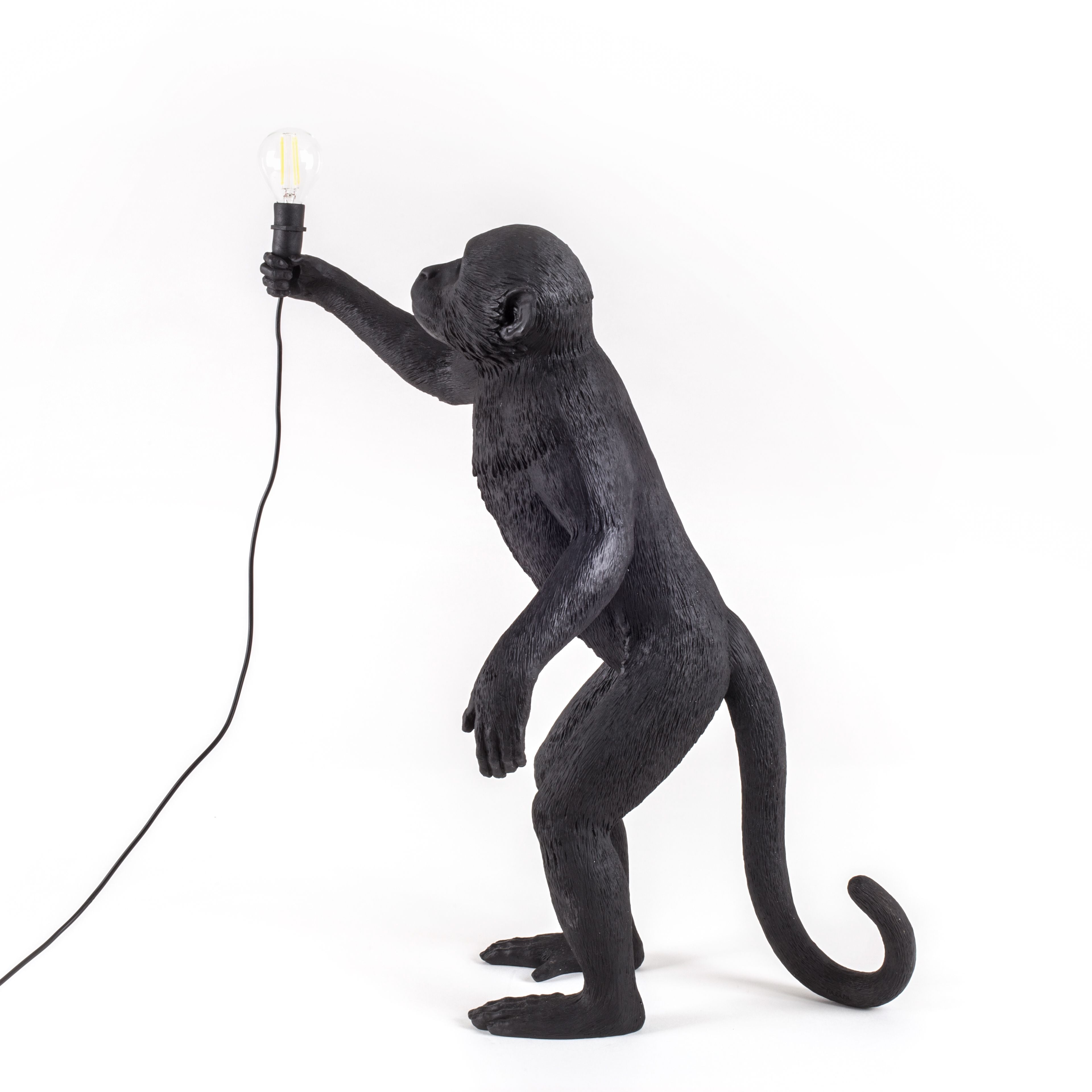 Lampka zewnętrzna Seletti Monkey Black, stojąca