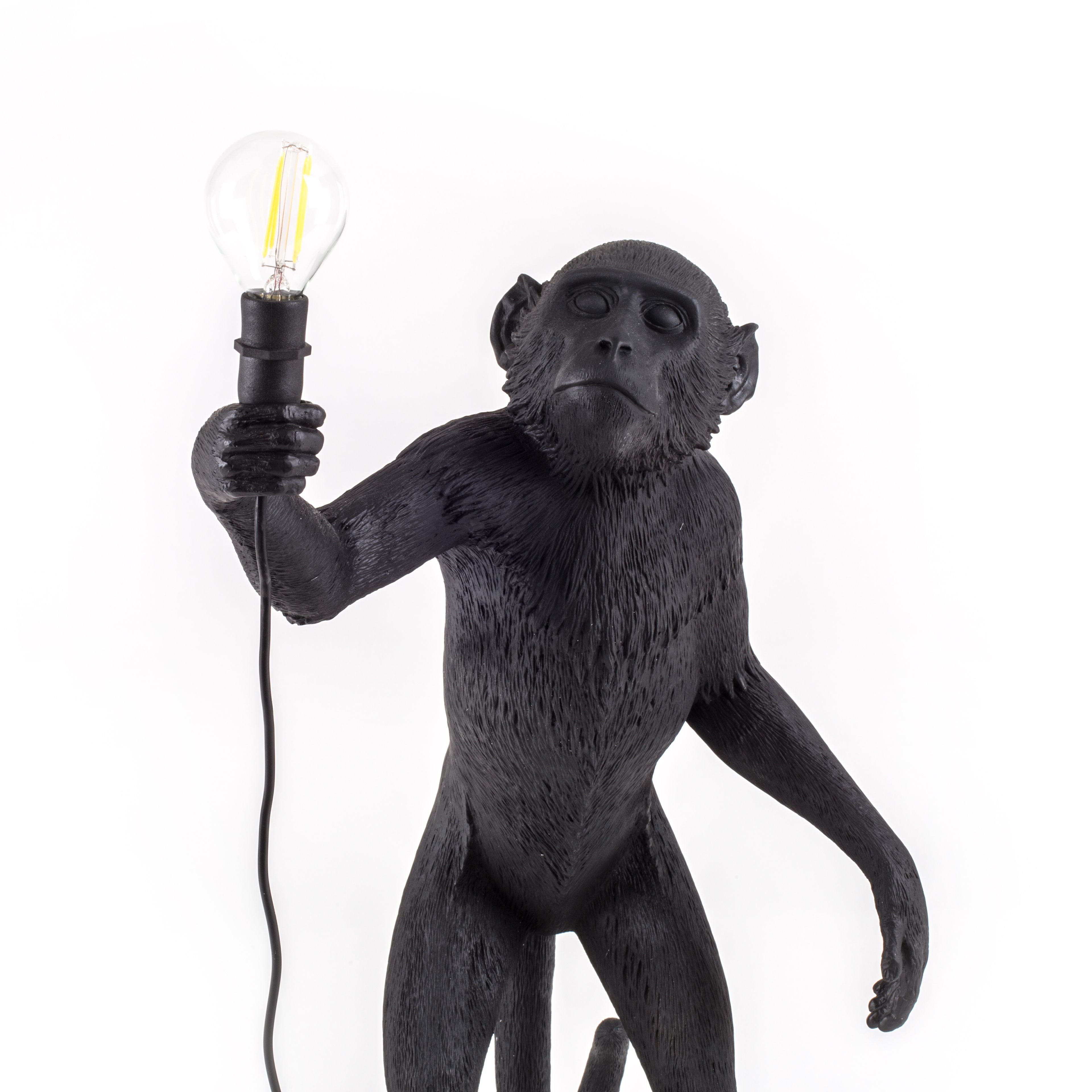 Lampka zewnętrzna Seletti Monkey Black, stojąca