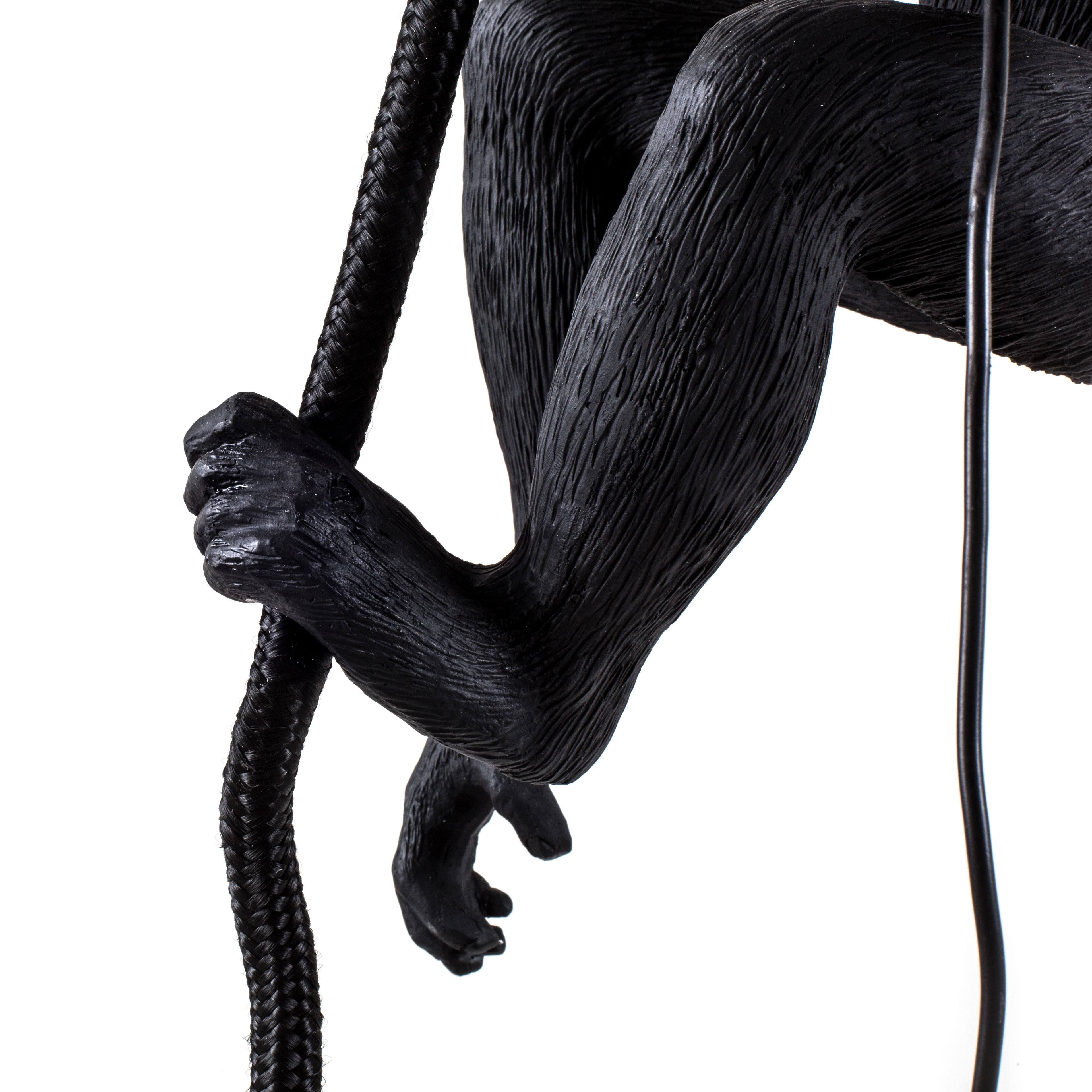 Seletti Monkey Outdoor Lamp Black, With Rope