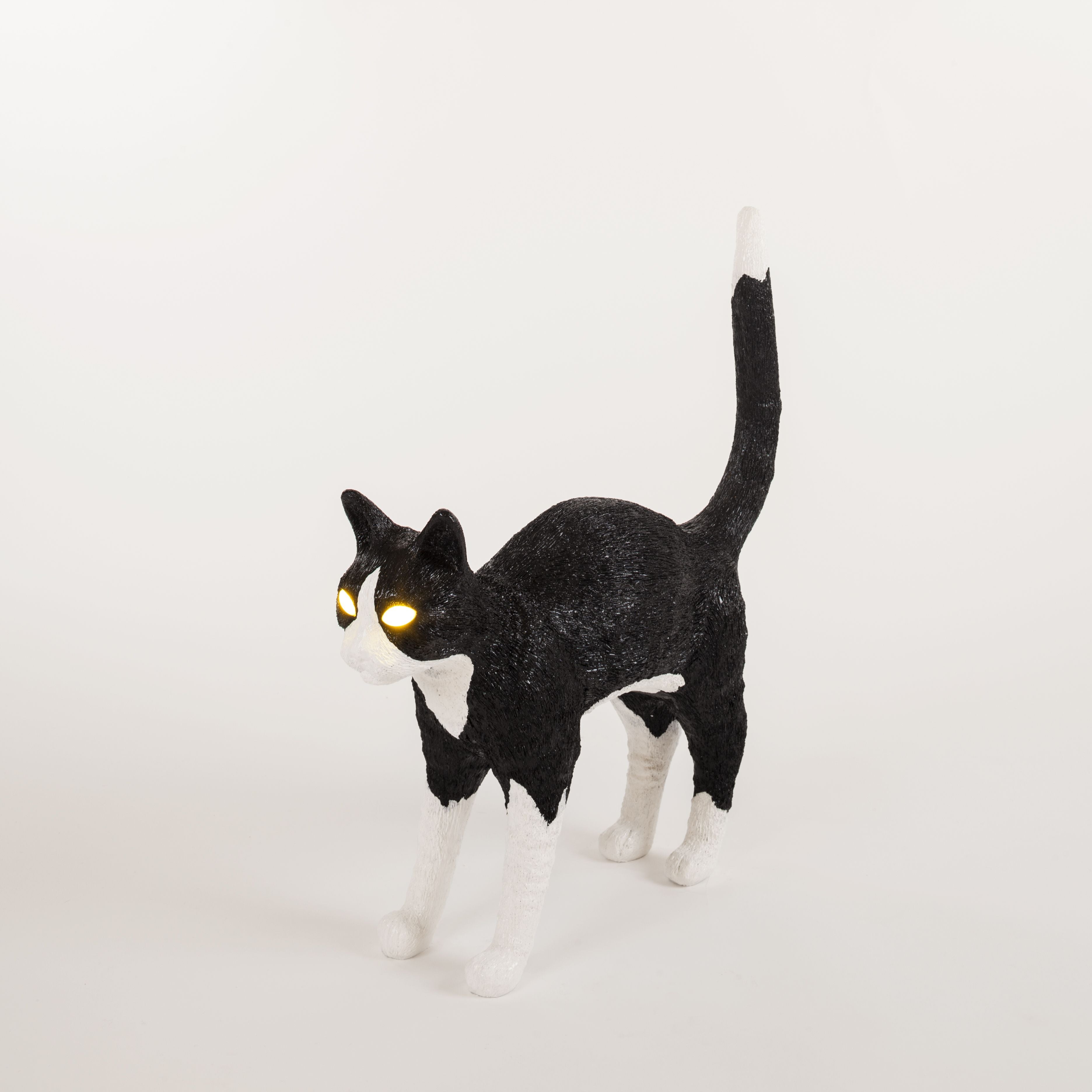 Seletti Jobby The Cat Lamp, Black/White