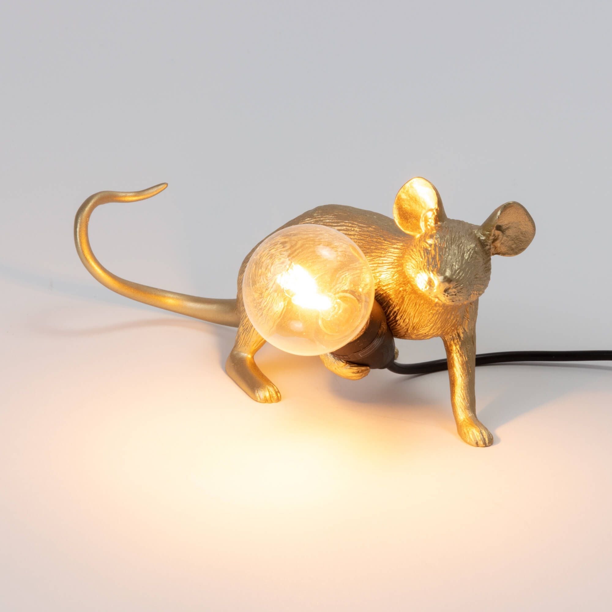 Lampa myszy Seletti, złoto