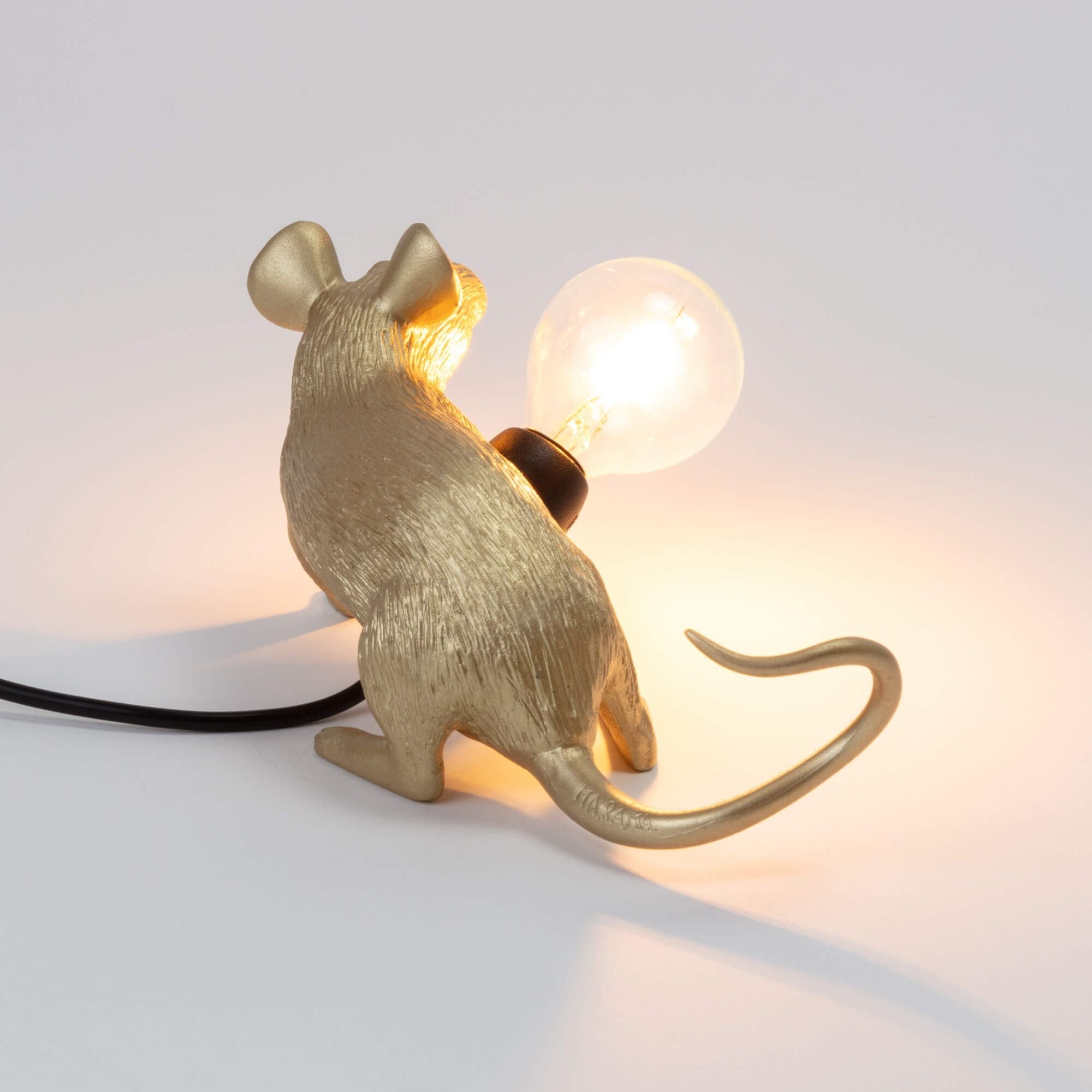 Lampa myszy Seletti, złoto