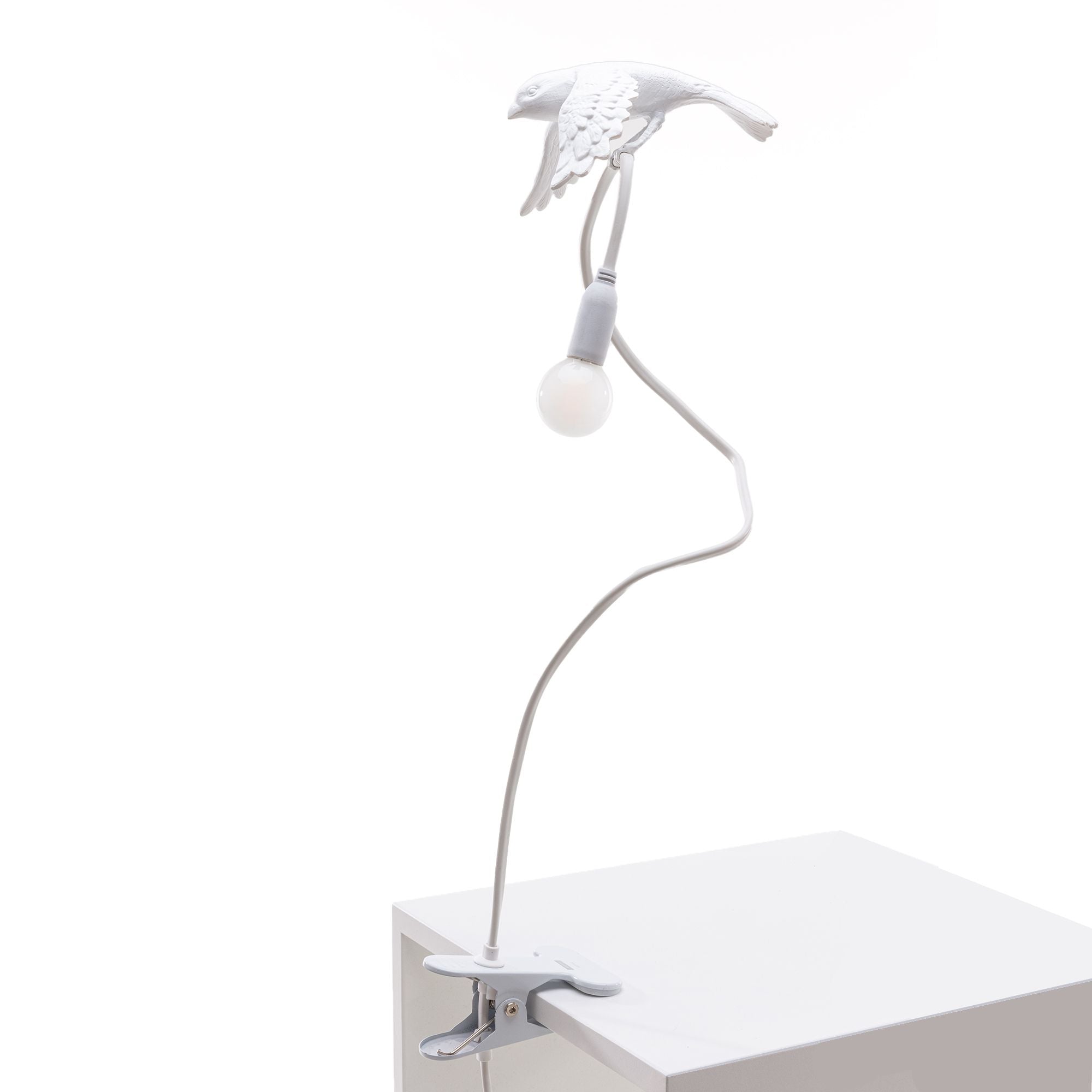 Seletti Sparrow Lamp With Clamp, Taking Off