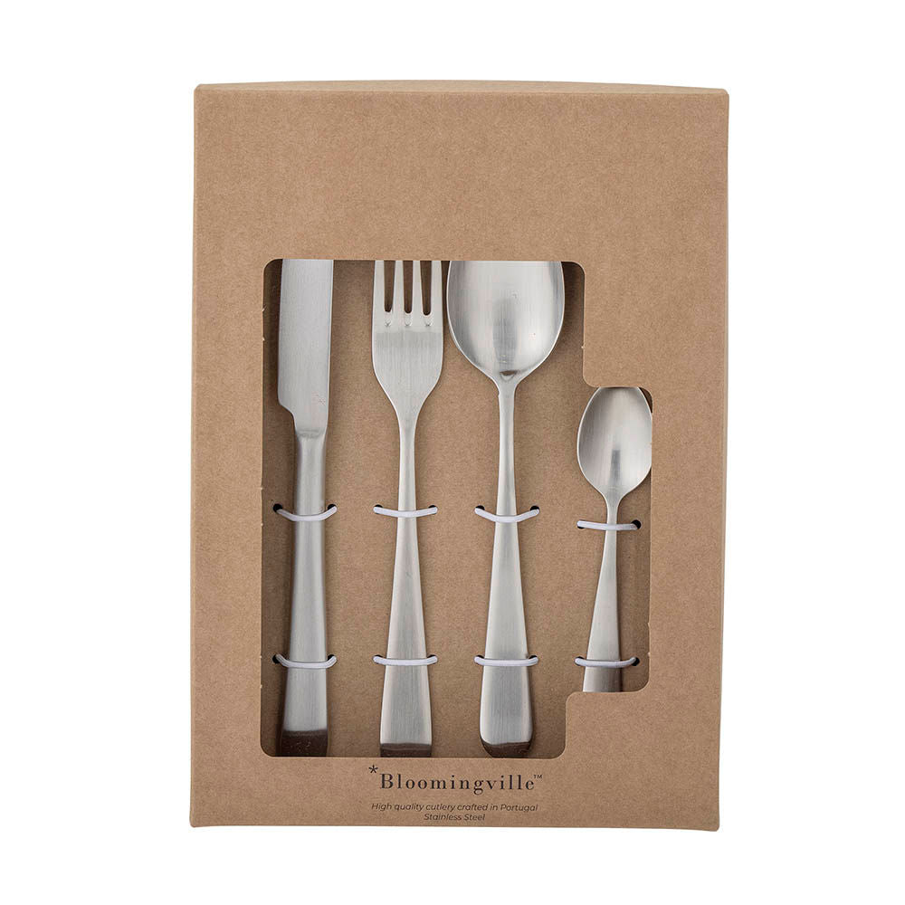 Bloomingville Karma Cutlery, srebrna, stal nierdzewna