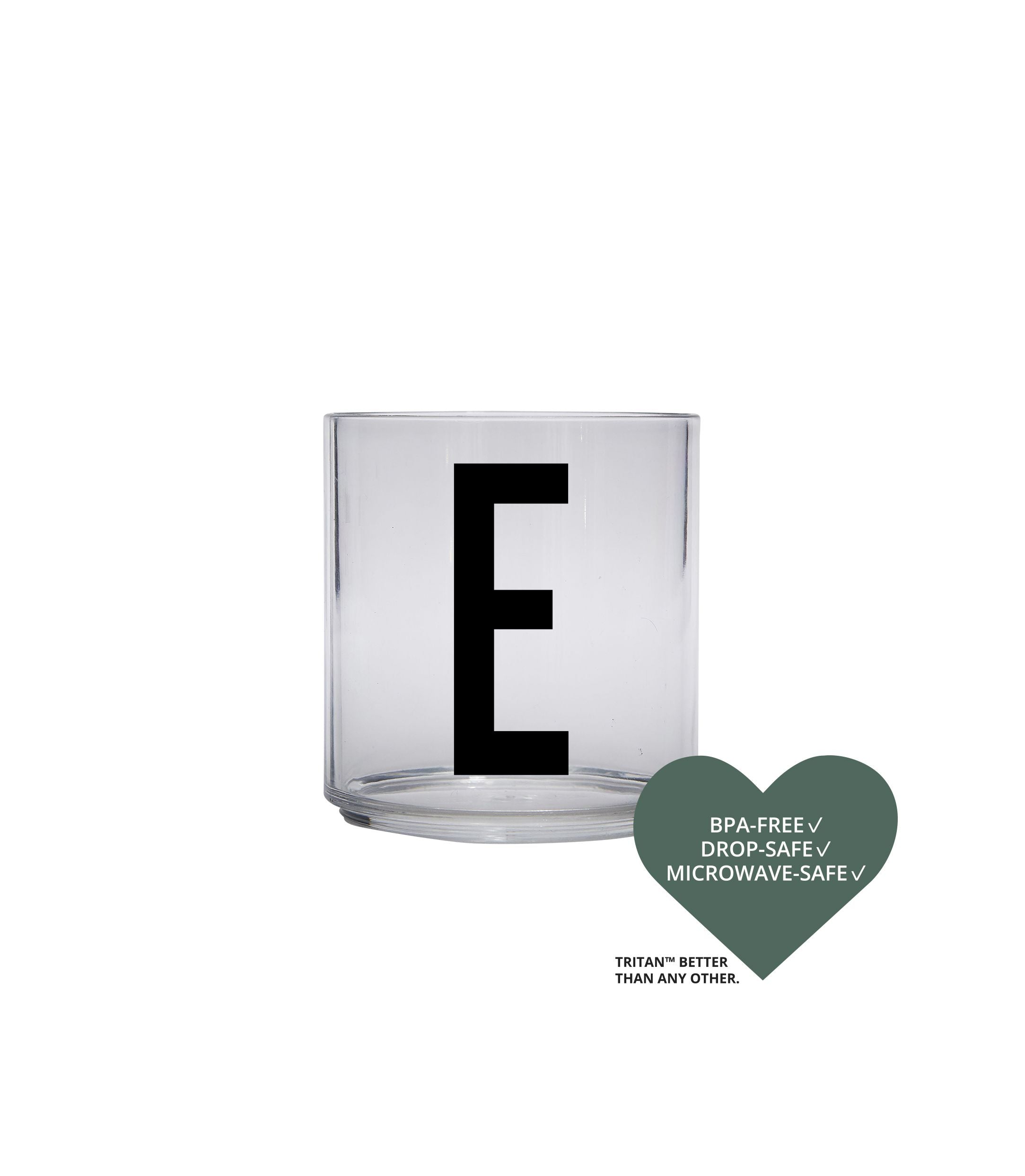 Design Letters Kids Personal Tritan Drinking Glass, E