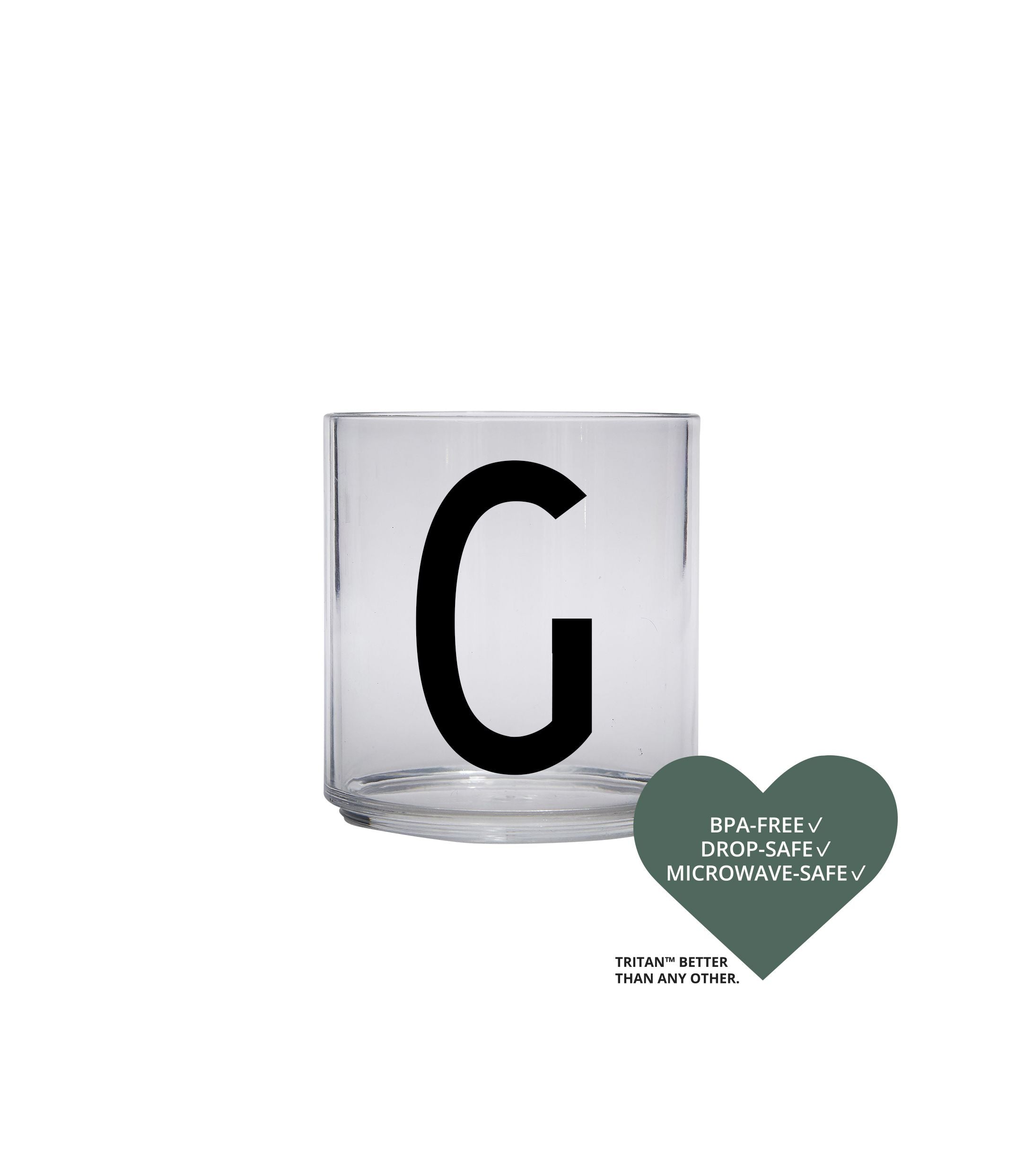 Design Letters Kids Personal Tritan Drinking Glass, G