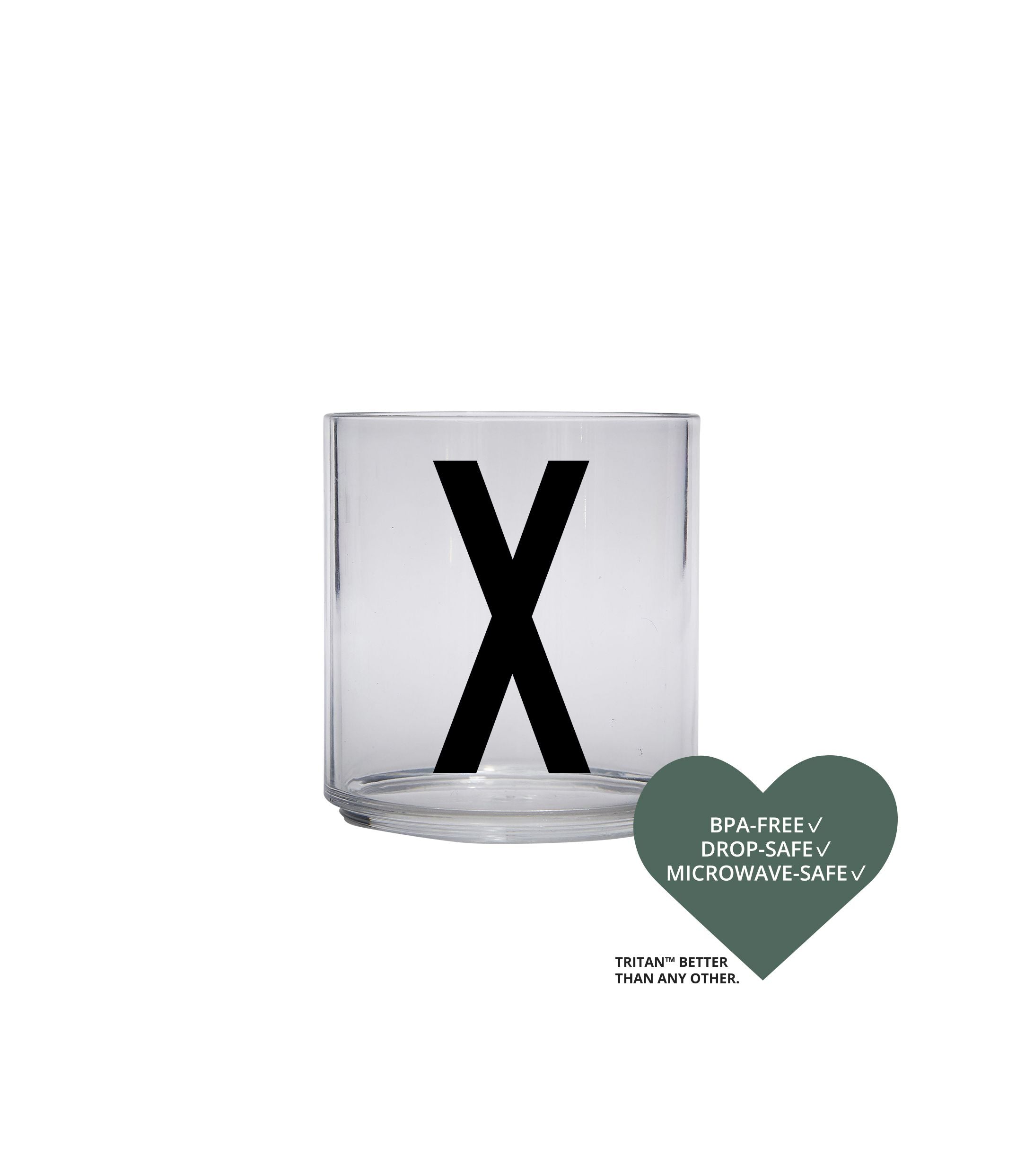 Design Letters Kids Personal Tritan Drinking Glass, X