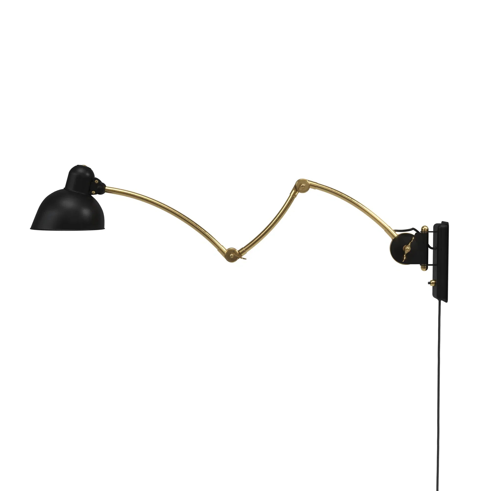 Fritz Hansen Kaiser Idell 6559-W lampa ścienna, Matt Black/mosiądz