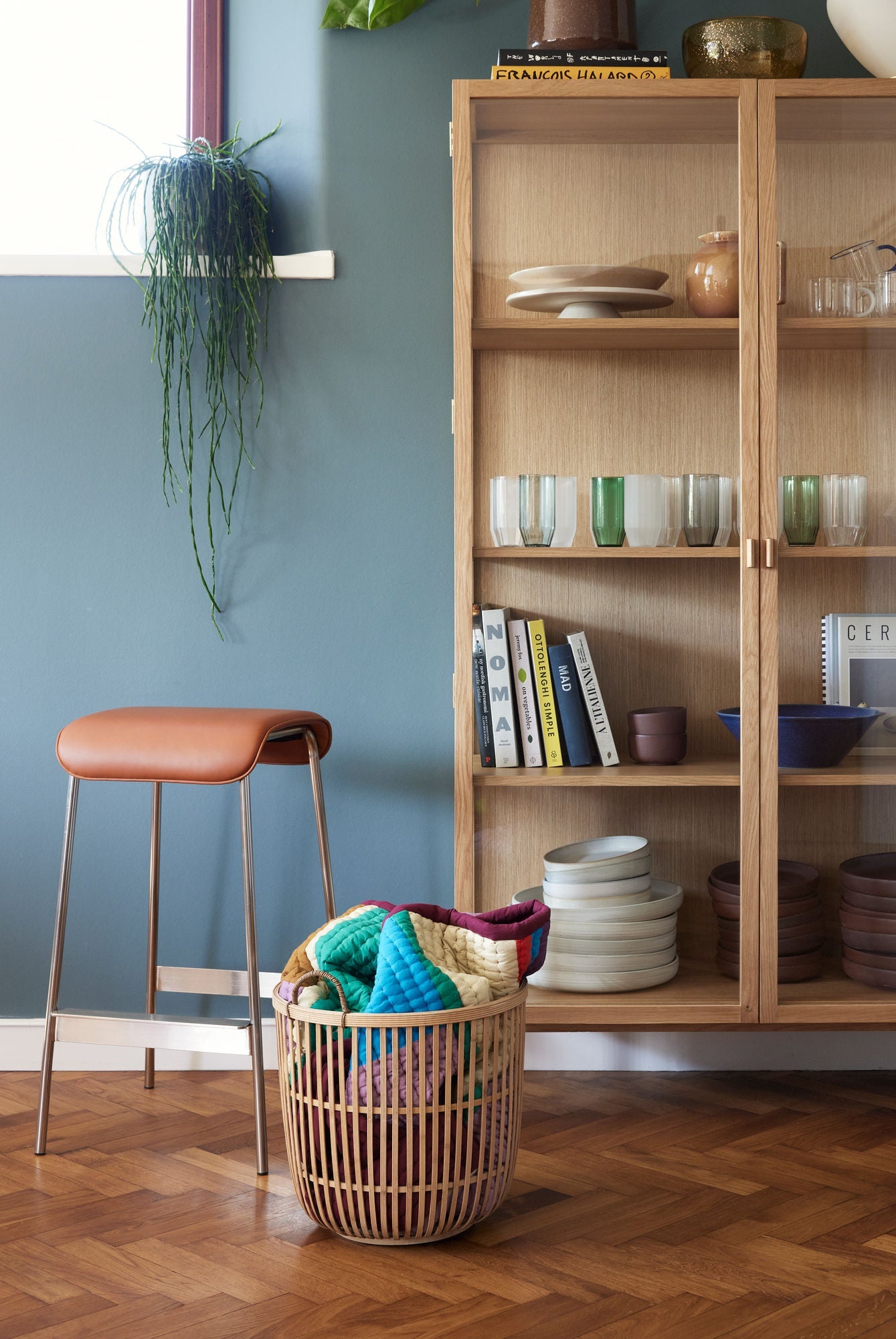 Hübsch Glaze Bowl Large Blue