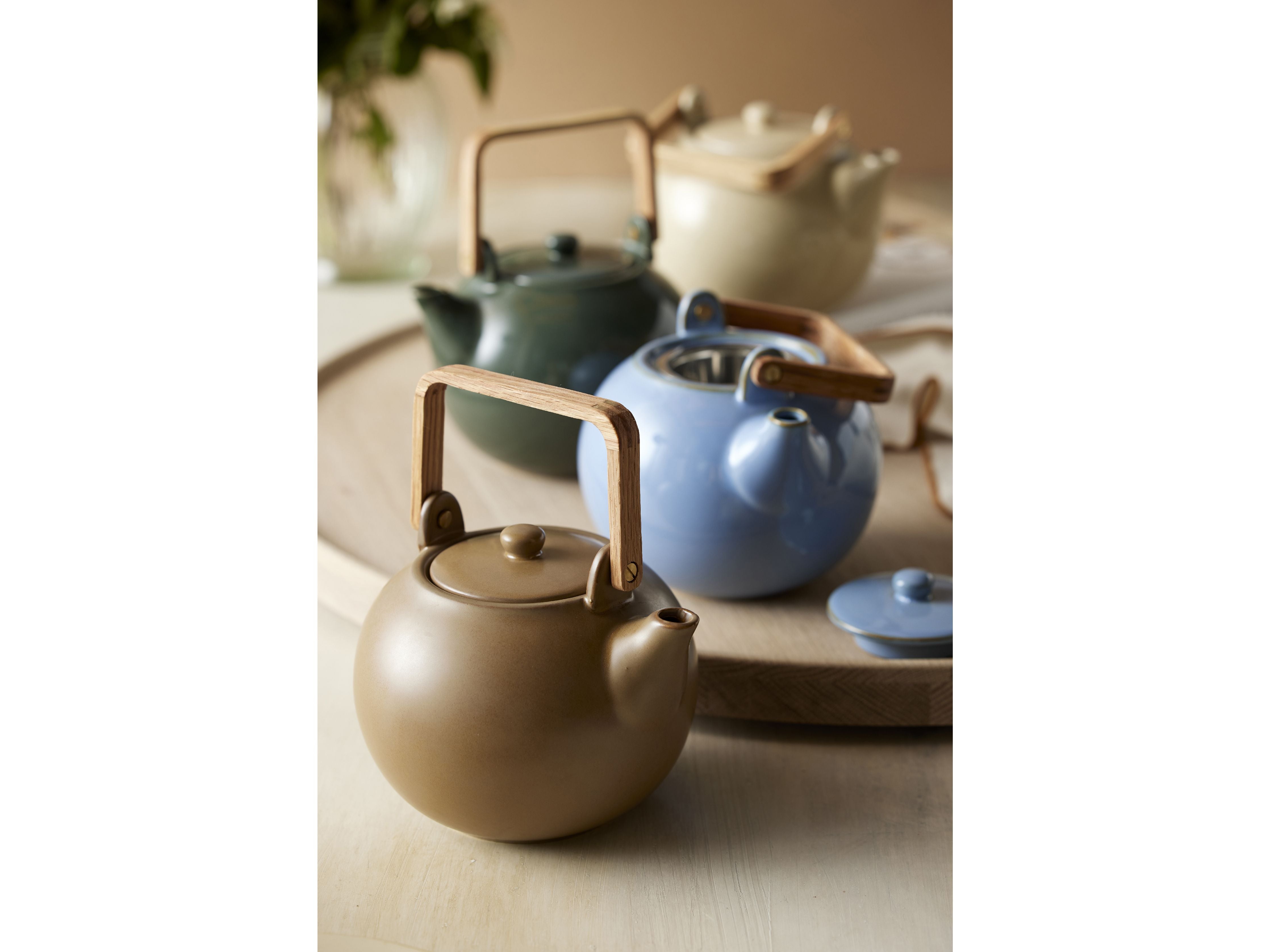 Bitz Teapot z sitko herbaty 1,2 l, błyszczący las