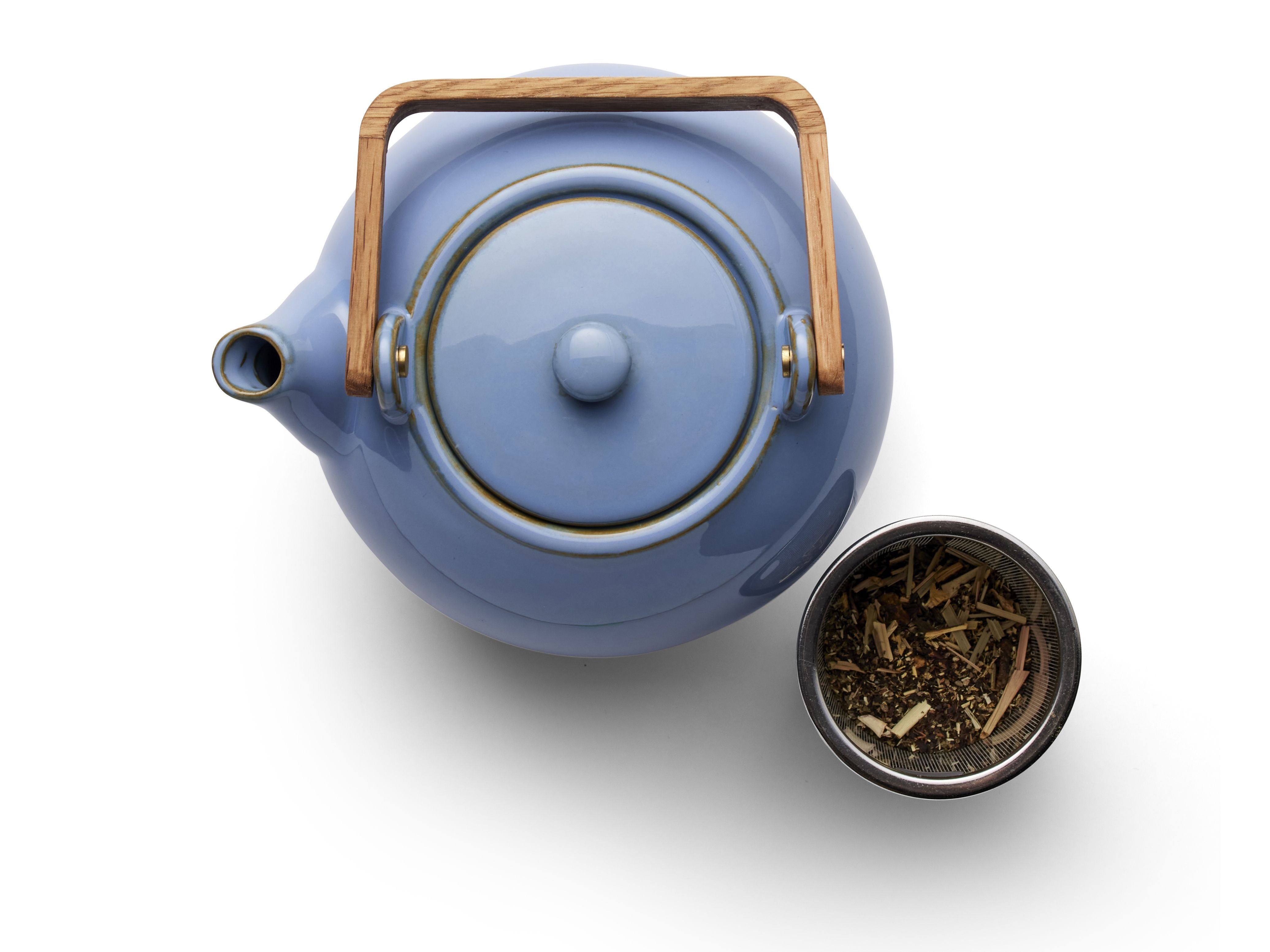 Bitz Teapot z sitko herbaty 1,2 l, błyszczący ocean