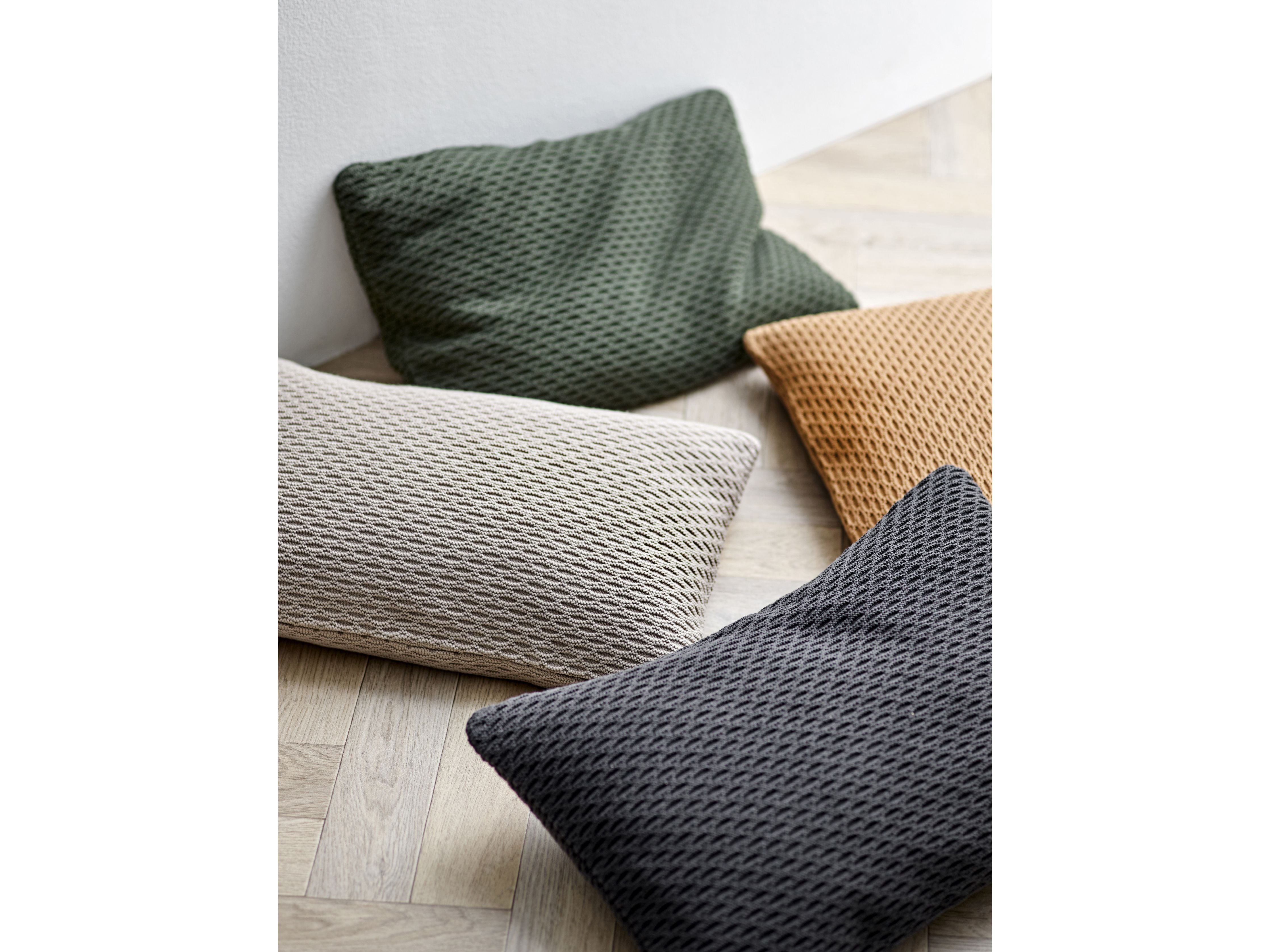 Södahl Wave Knit Cushion Cover 40x60 Cm, Forest Green