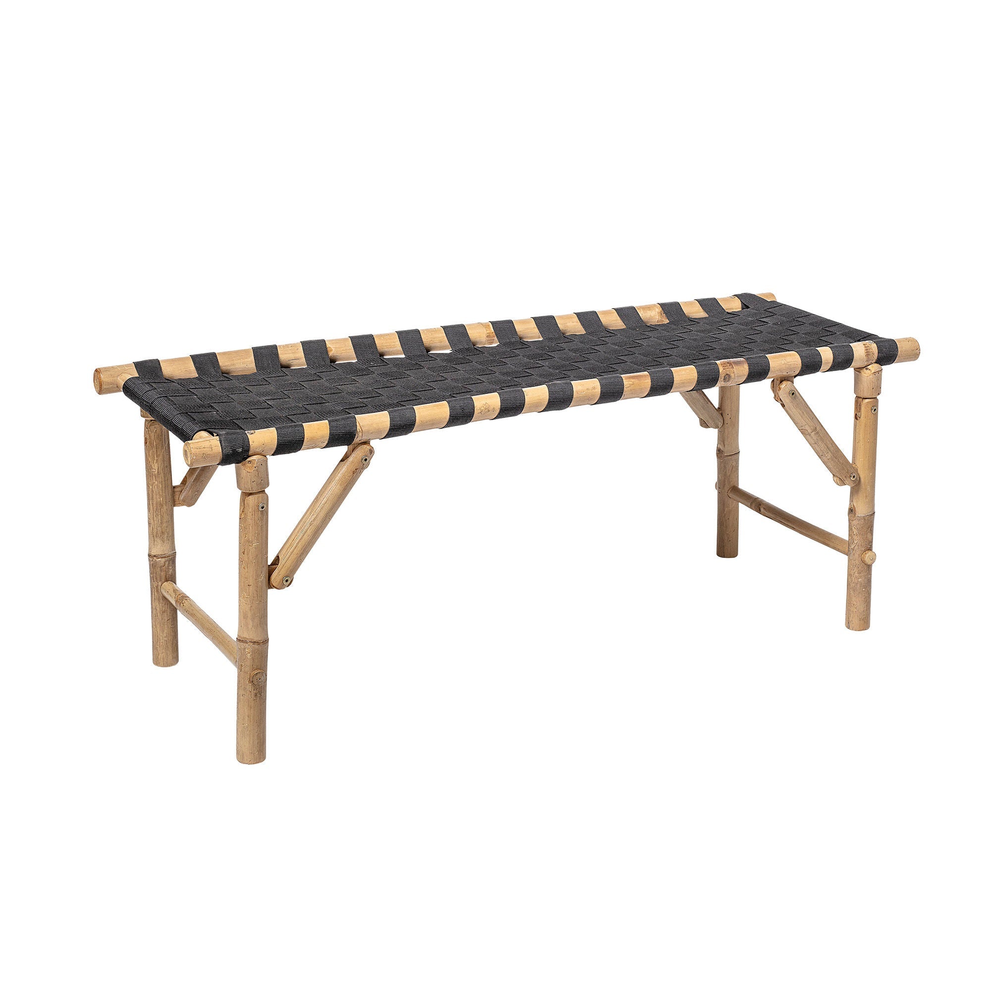 Bloomingville Vida Bench, Black, Bamboo