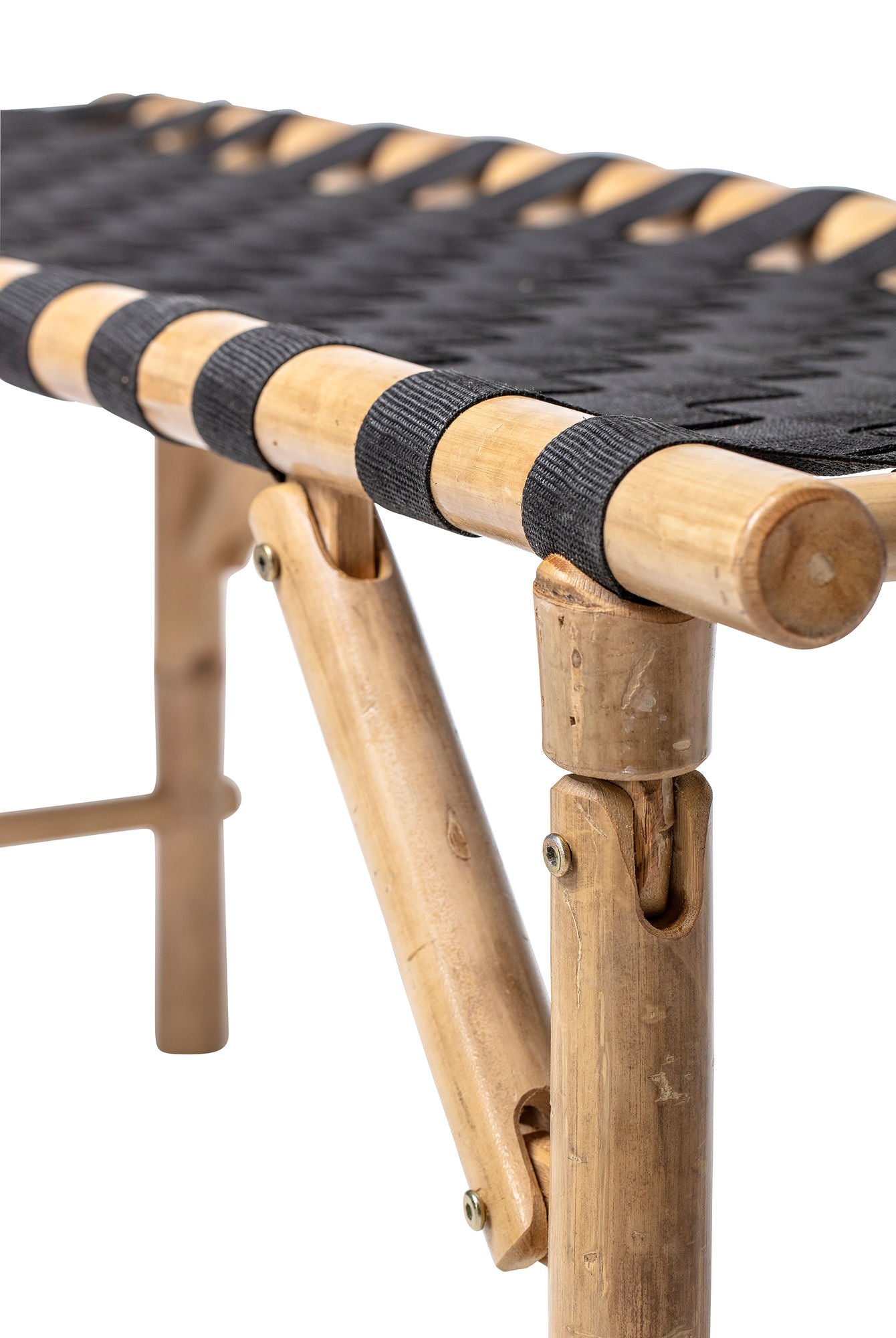 Bloomingville Vida Bench, Black, Bamboo