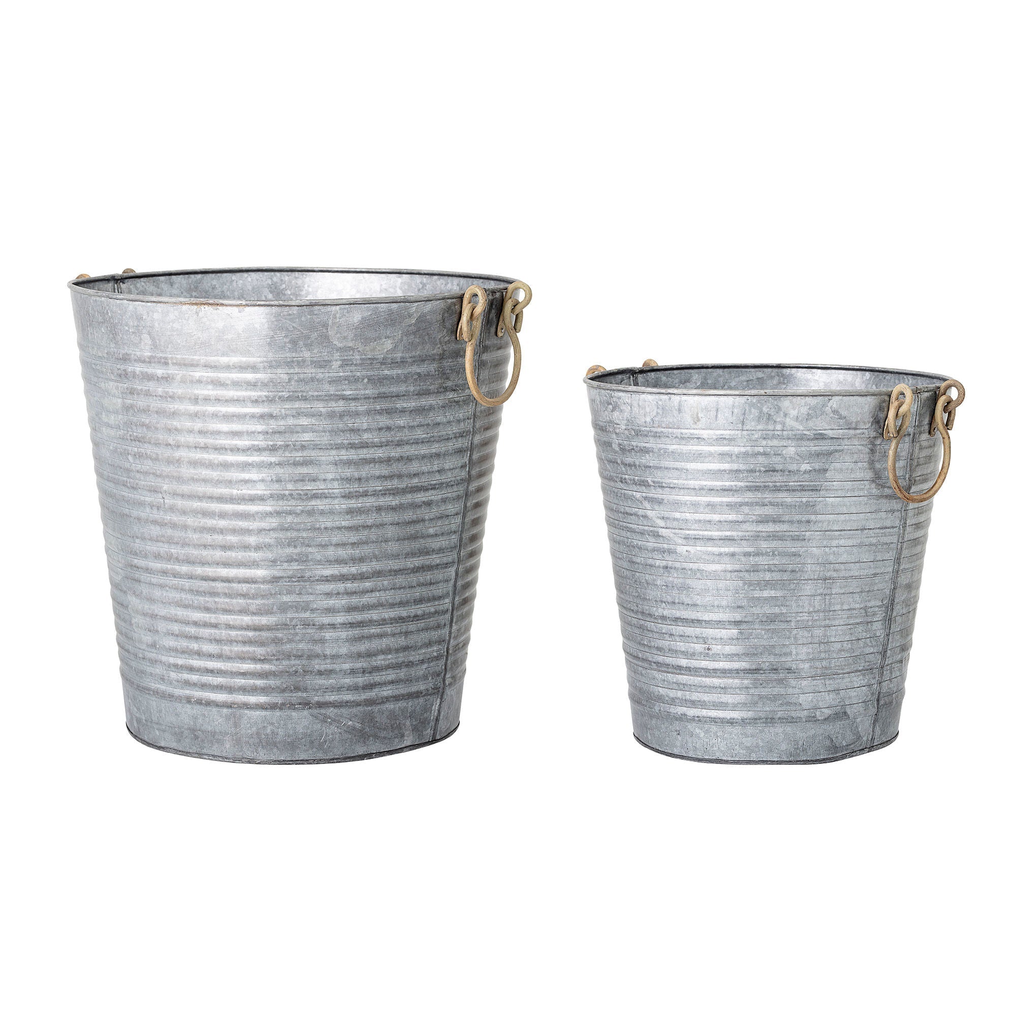 Bloomingville Evar Flowerpot, Grey, Calwanizowane żelazo