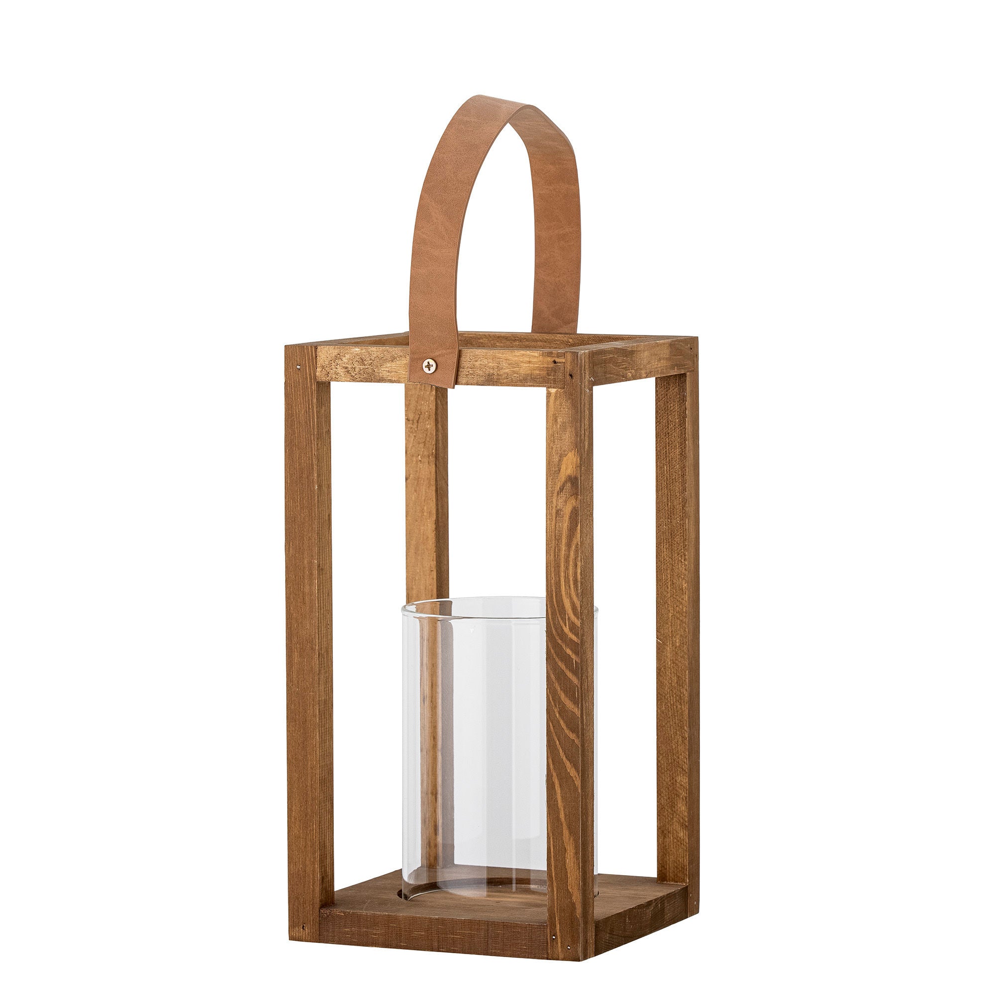 Bloomingville Lyra Lantern w/szkło, natura, sosna