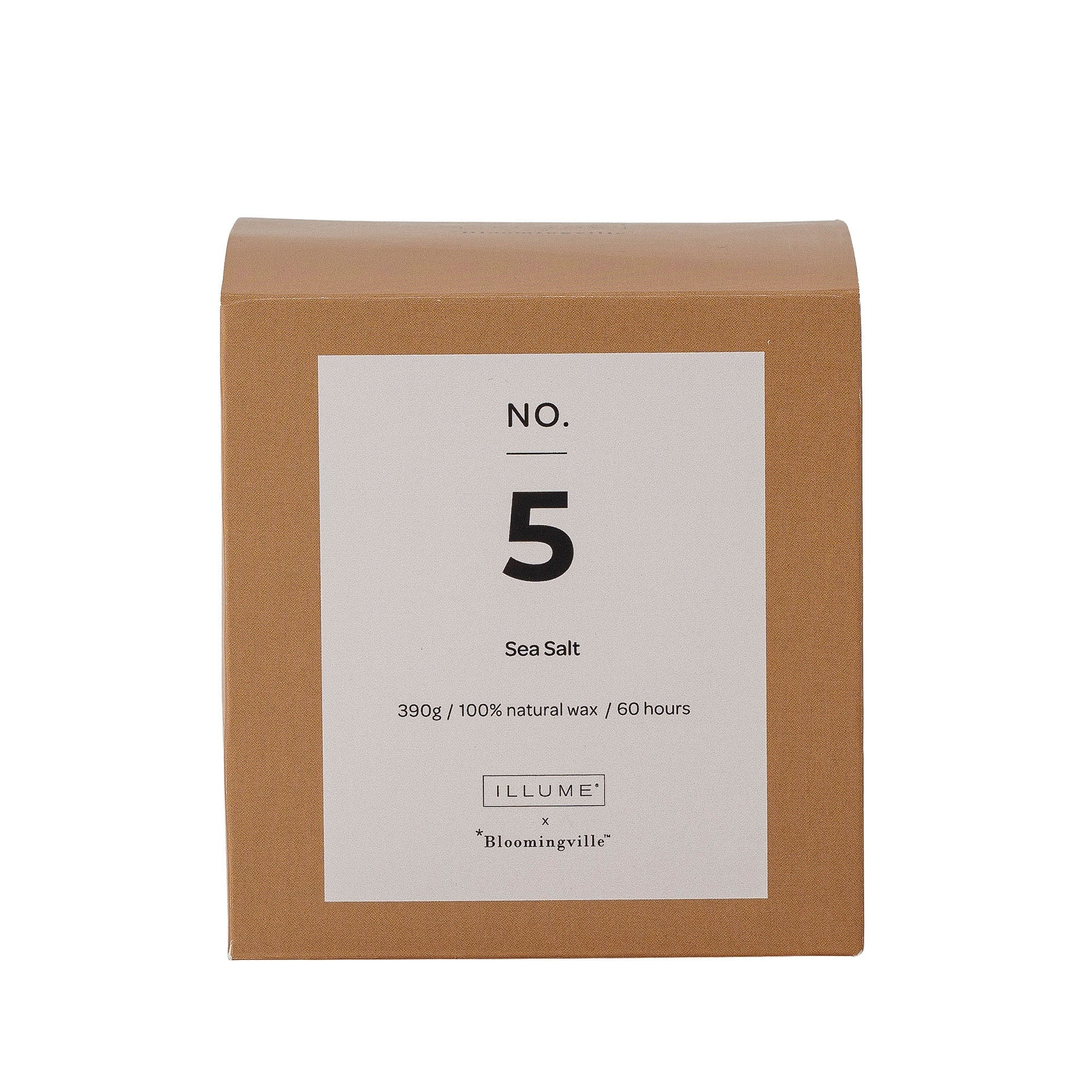 Illume x Bloomingville nr 5-Sea Solt Scent Candle, brązowy, wosk