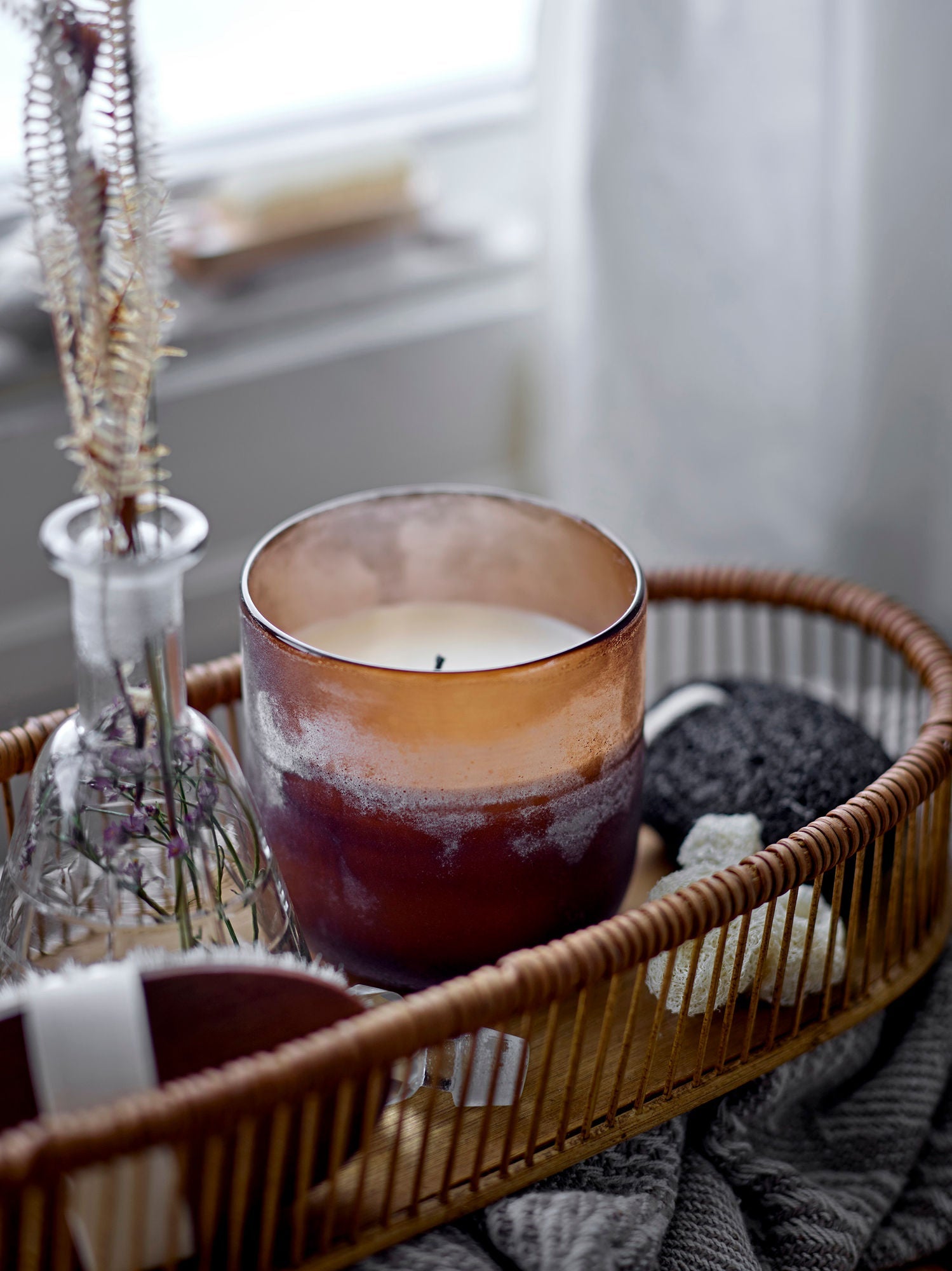 Illume x Bloomingville nr 5-Sea Solt Scent Candle, brązowy, wosk