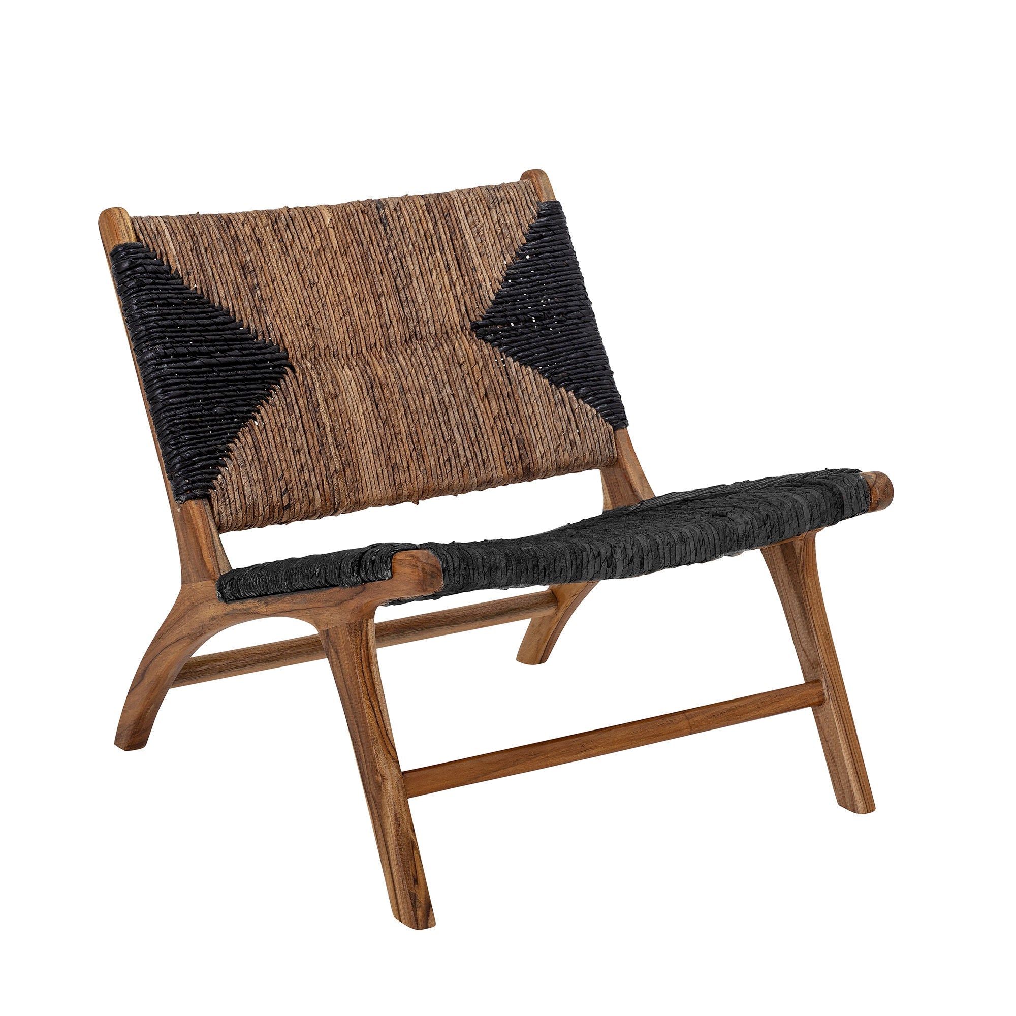 Creative Collection Grant Lounge Chair, Black, Teak