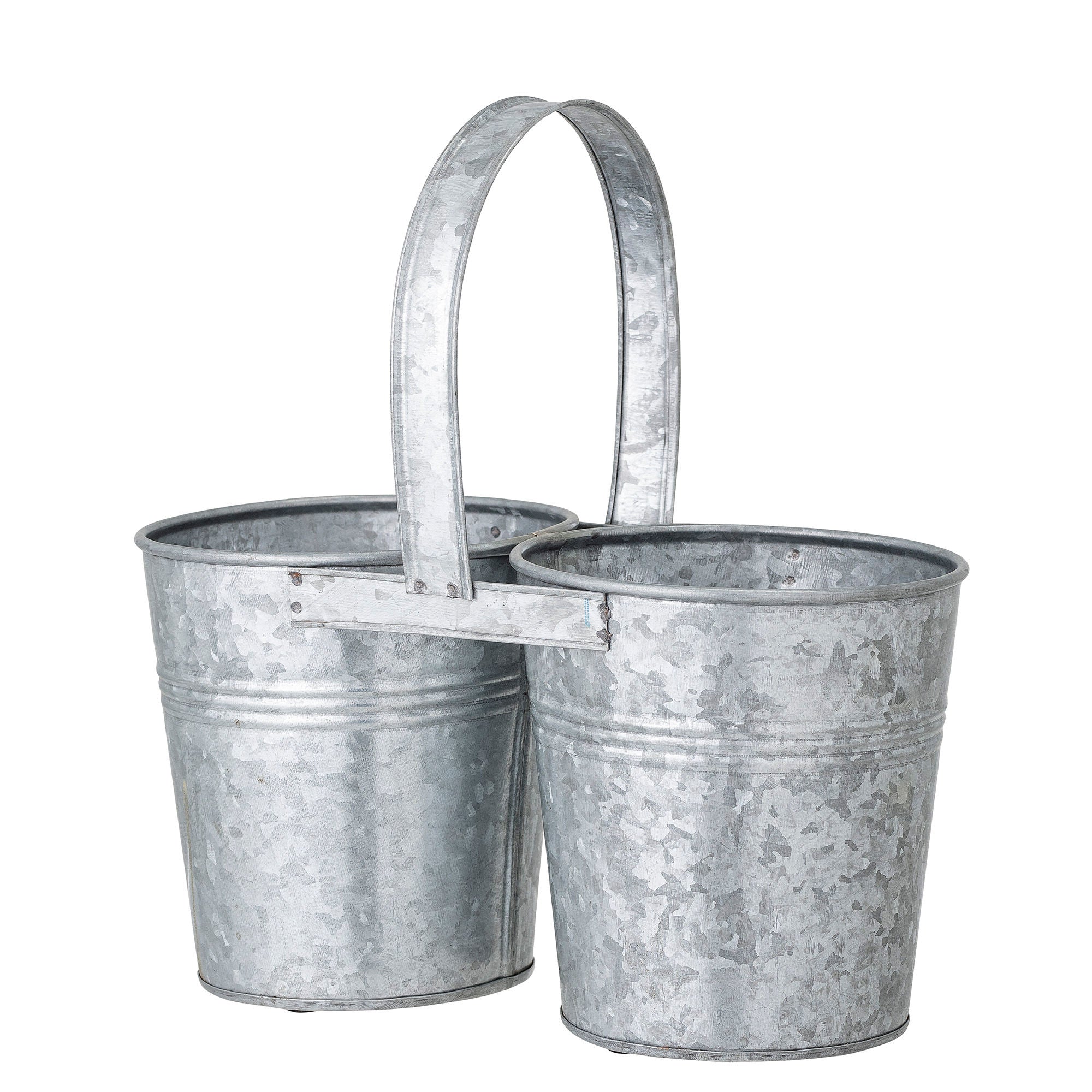 Bloomingville Jessy Flowerpot, Grey, Calwanizowane żelazo