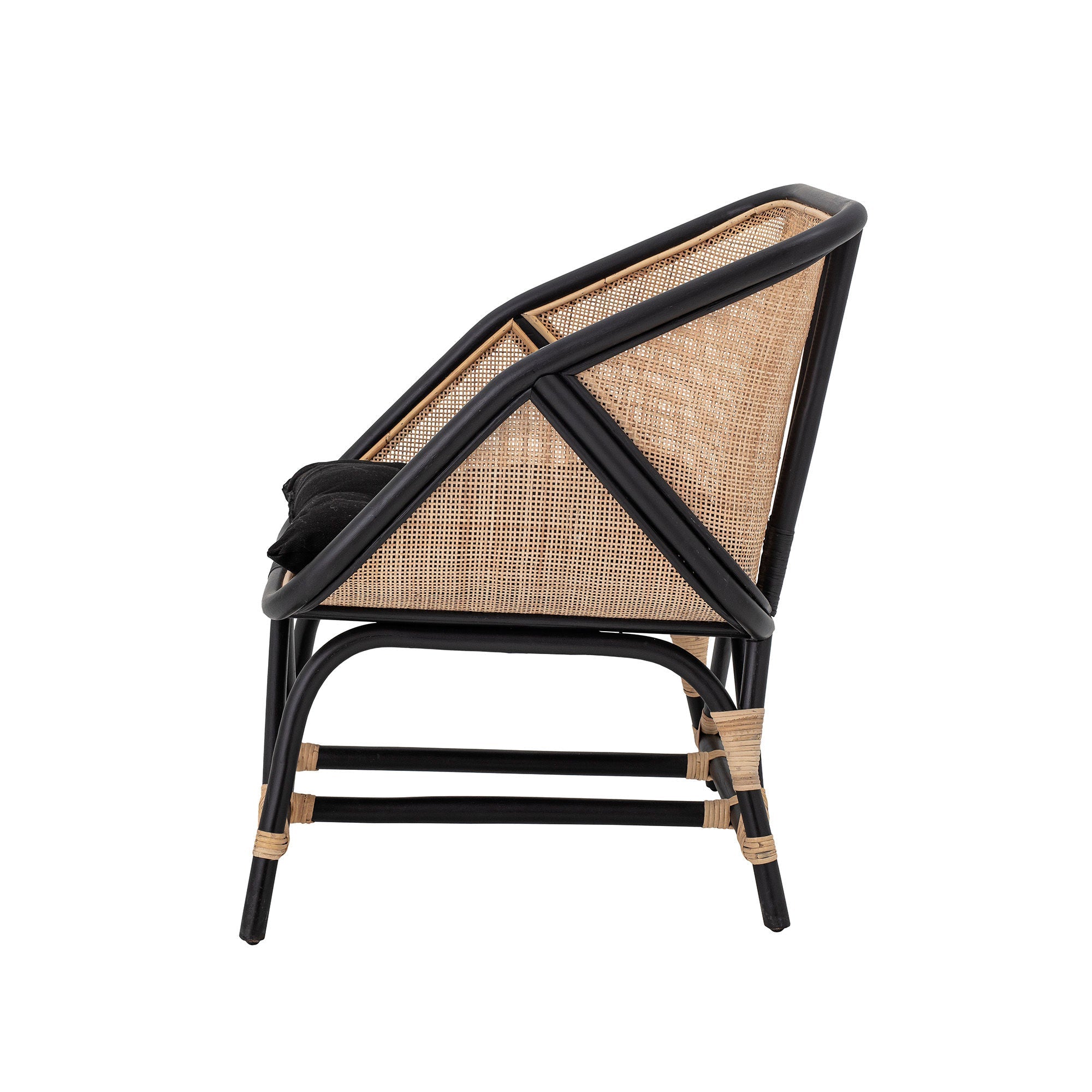 Bloomingville Loue Lounge Chair, Black, Rattan