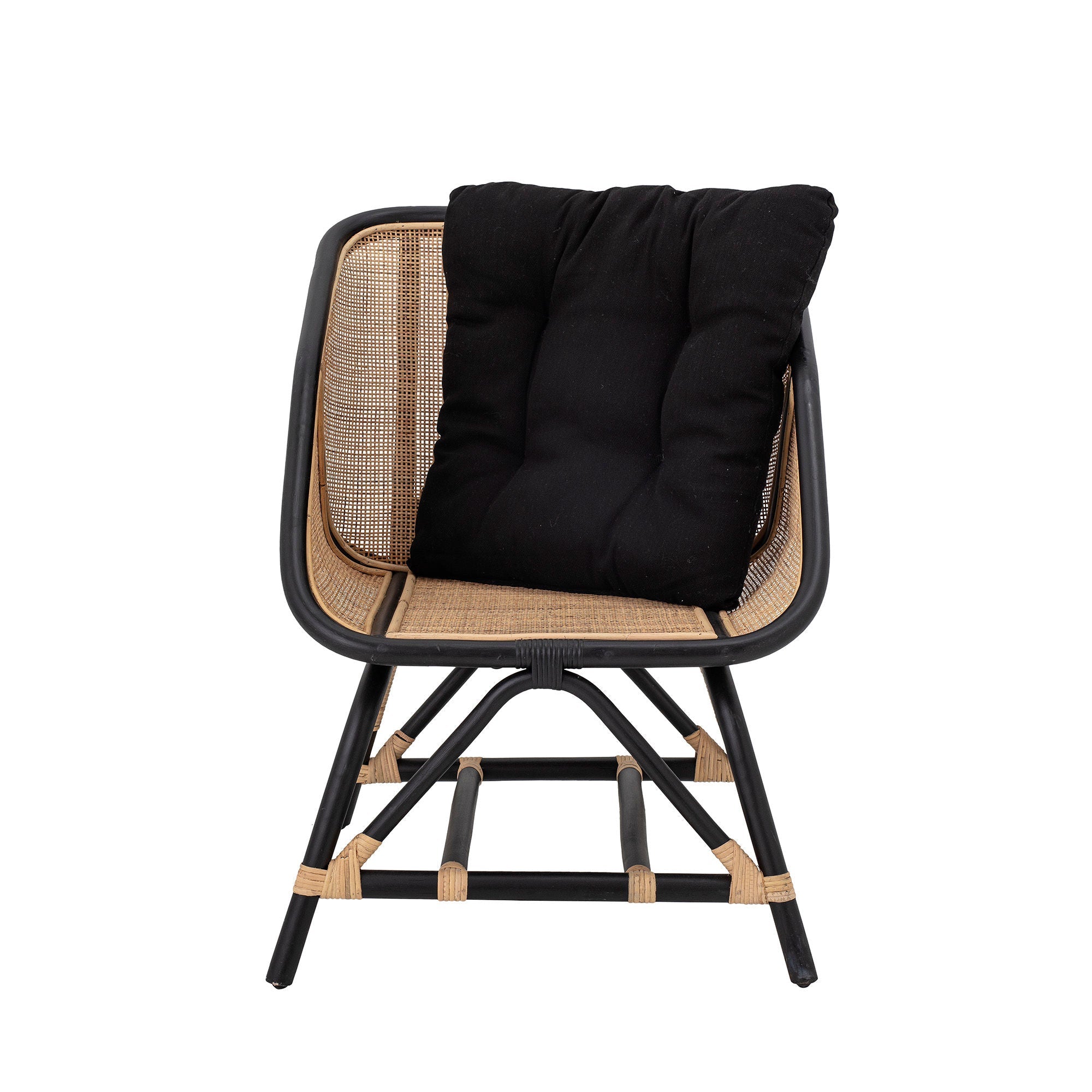 Bloomingville Loue Lounge Faun, Czarny, Rattan