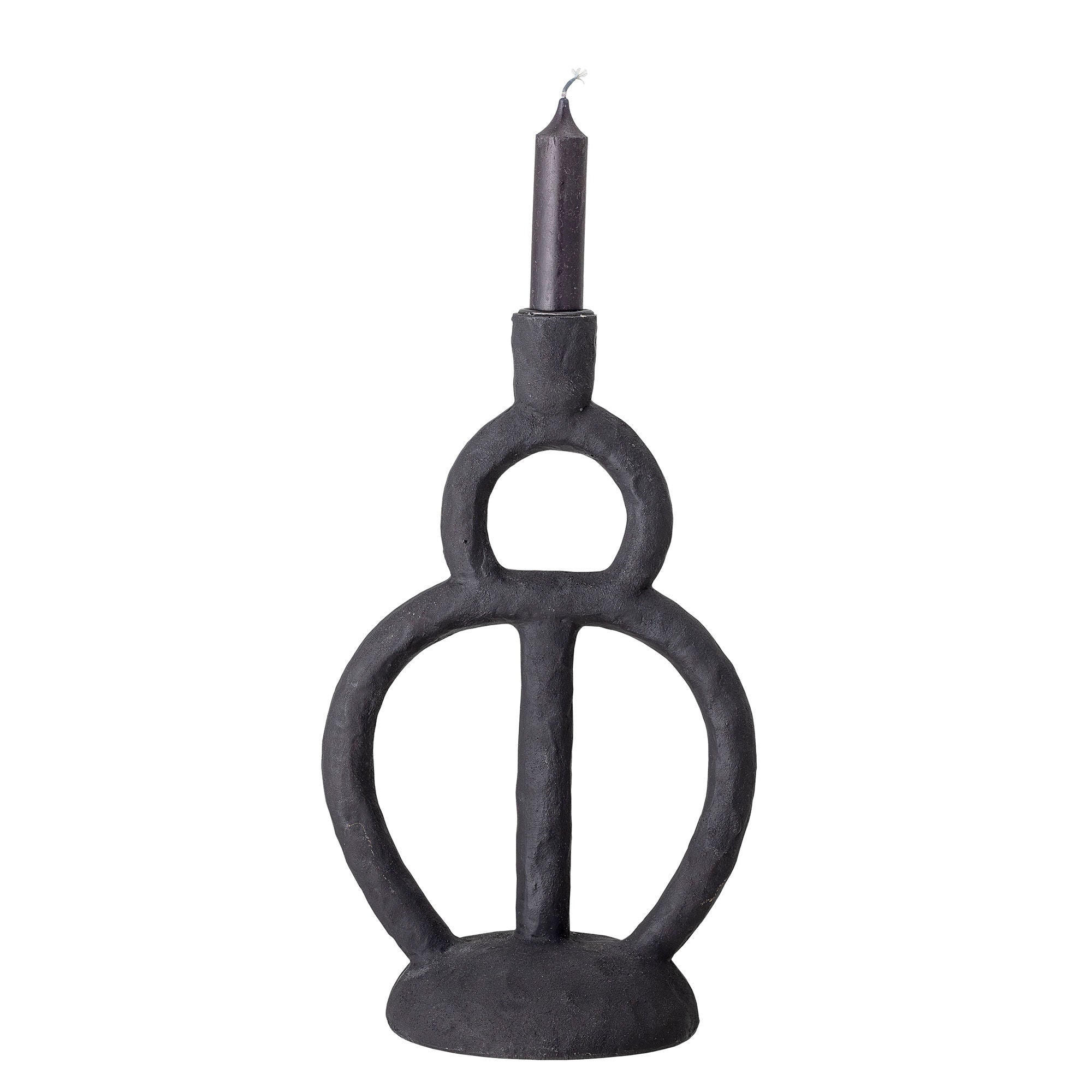 Bloomingville Ramina Candle Holder, Black, Polyresin