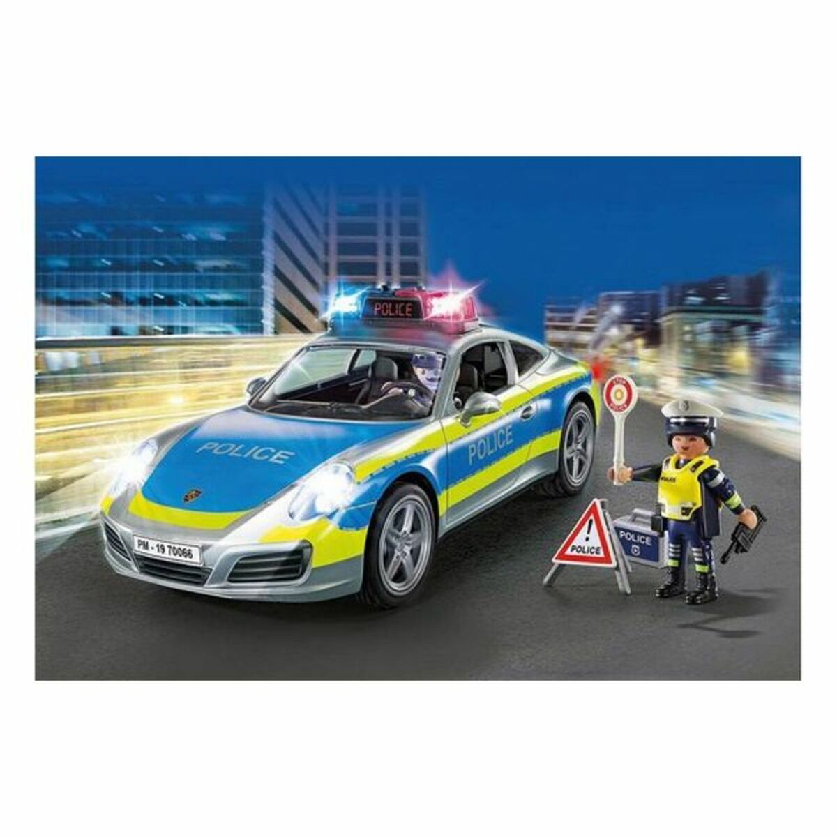 Playset Porsche 911 Carrera 4s Police Playmobil 70066 (36 szt.)