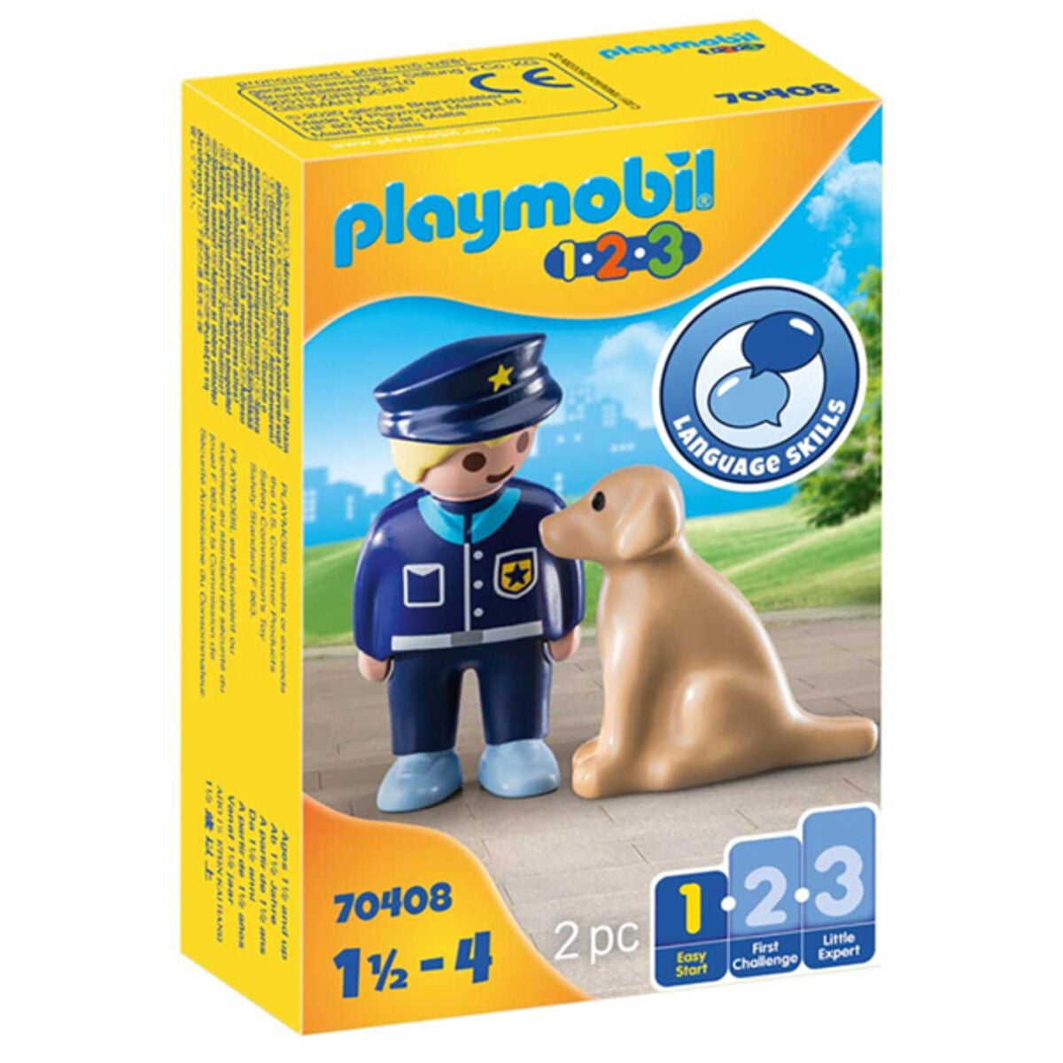 Policja Playset with Dog 1 Easy Starter Playmobil 70408 (2 szt.)