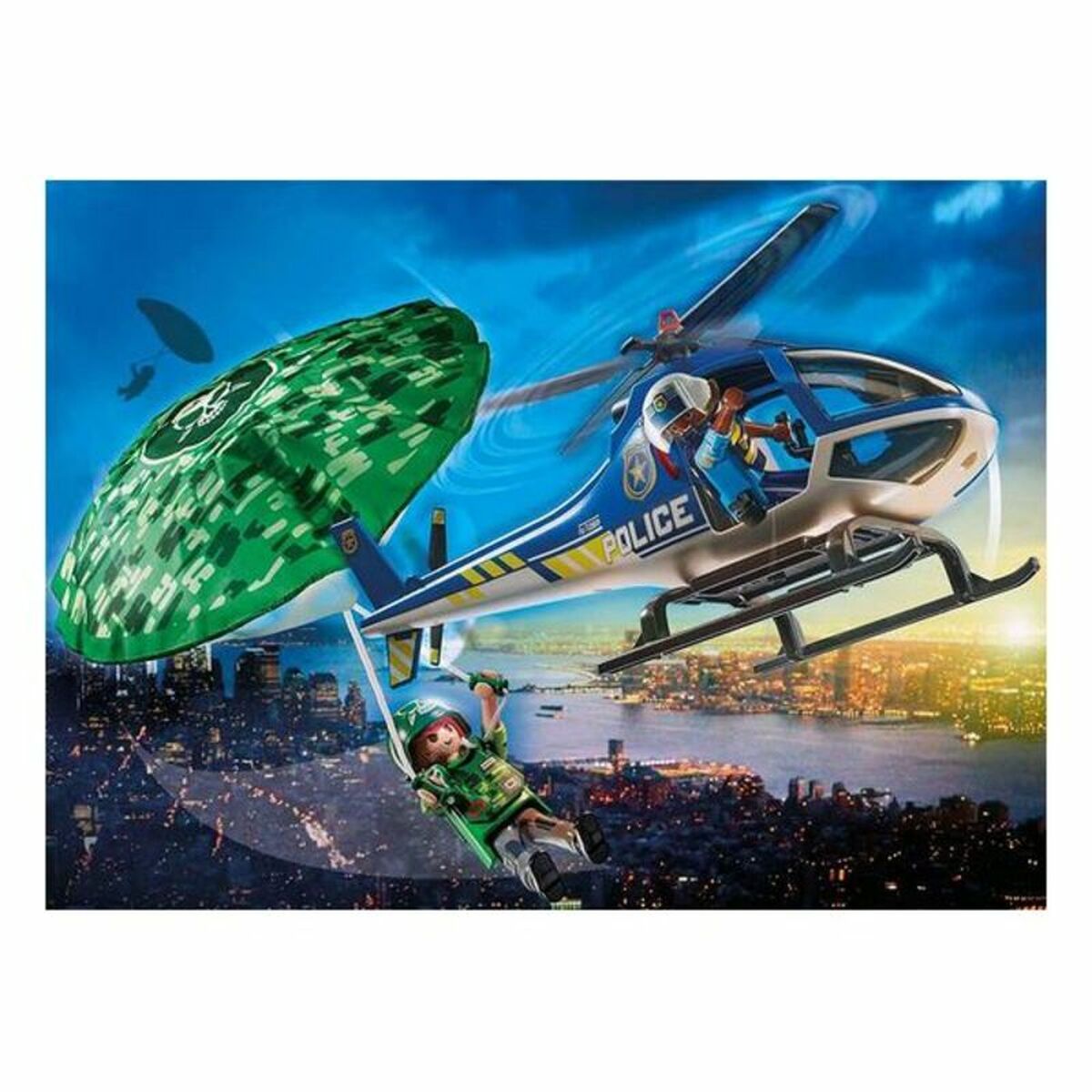 Playset City Action Police Helikopter: Parachute Chase Playmobil