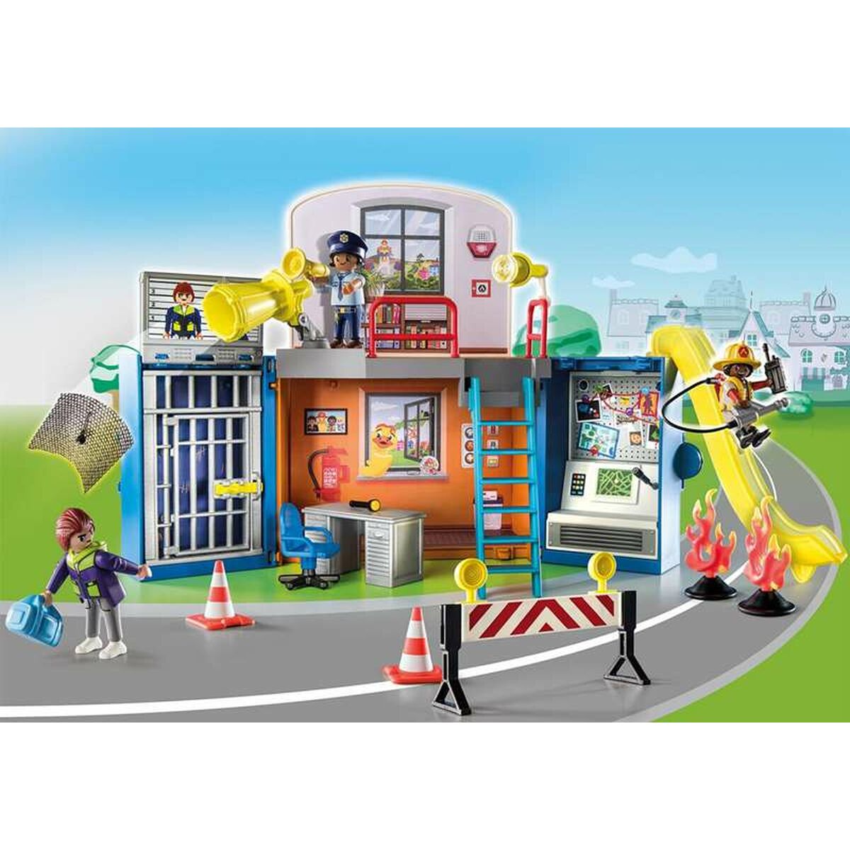 Kaczka Playset Playmobil w call Police Officer Stacja bazowa 70830 (70