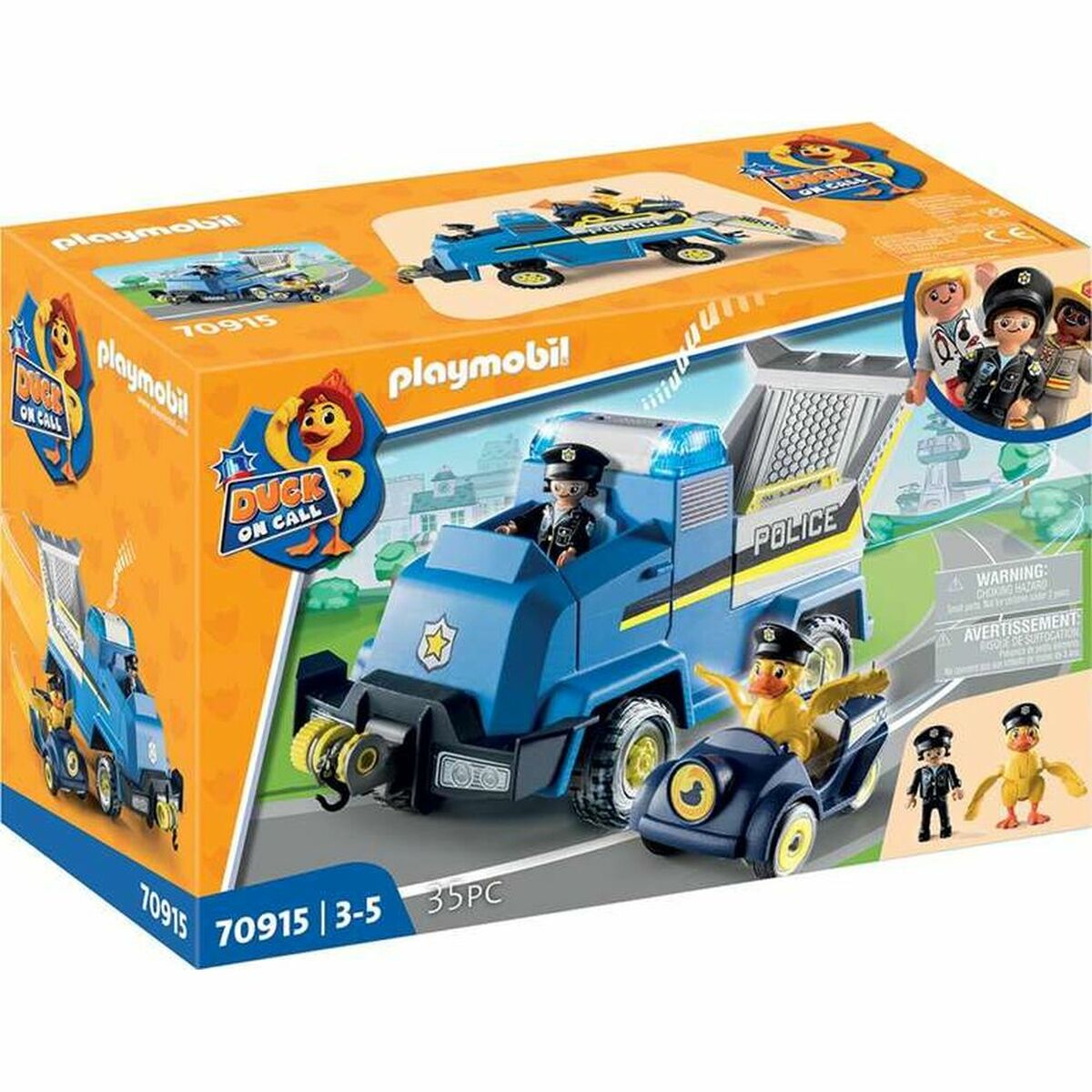 Playset Playmobil Duck w Call Police Pojazd ratunkowy