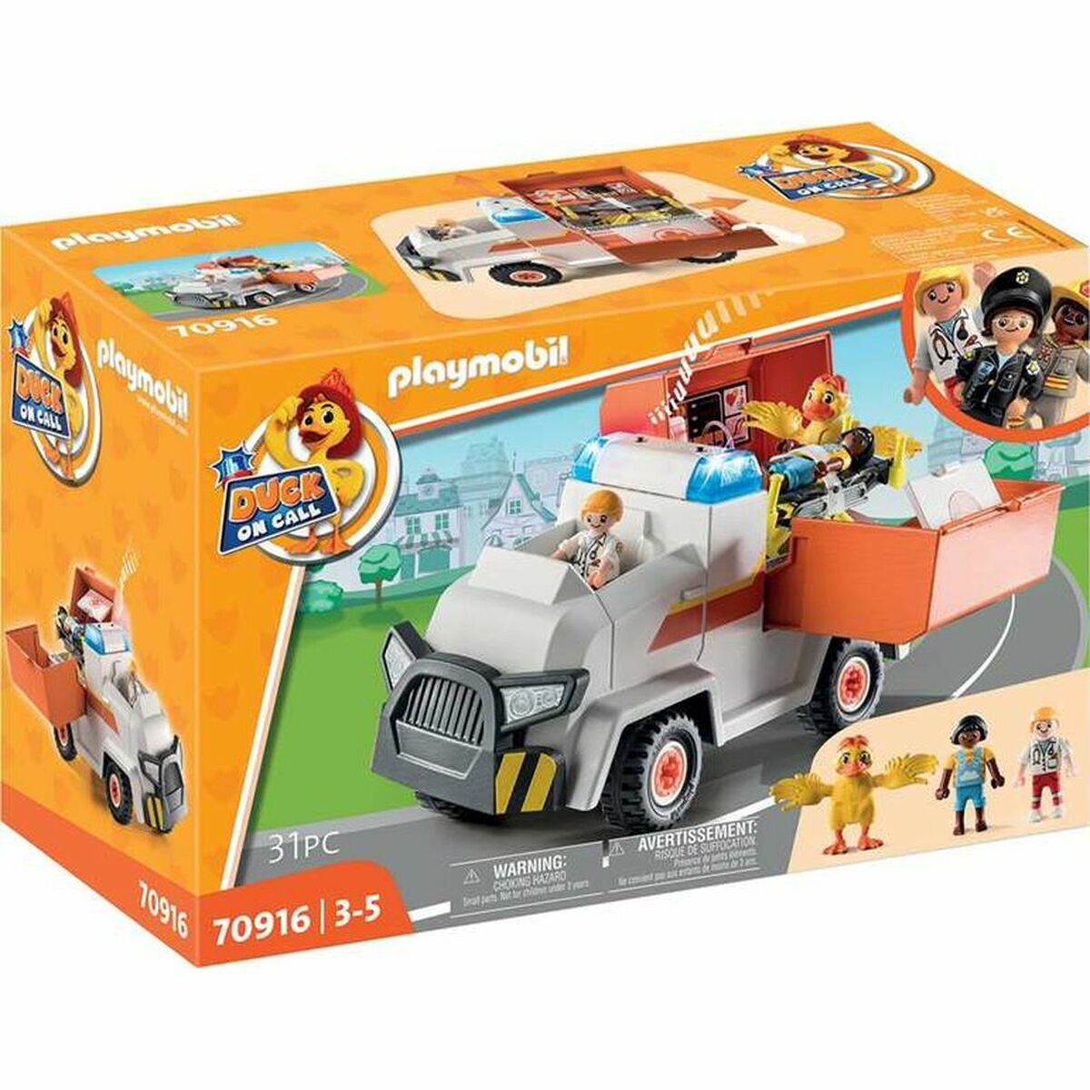 Kaczka playagil playmobil na połączeniu pogotowia ratunkowa