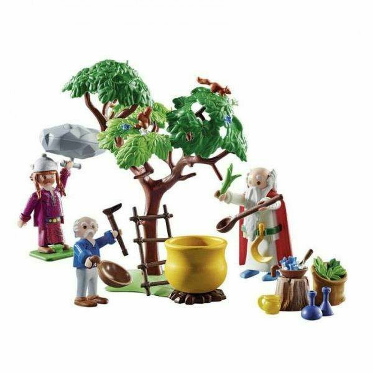 Playset Playmobil Getafix z kotem magicznej mikstury astérix