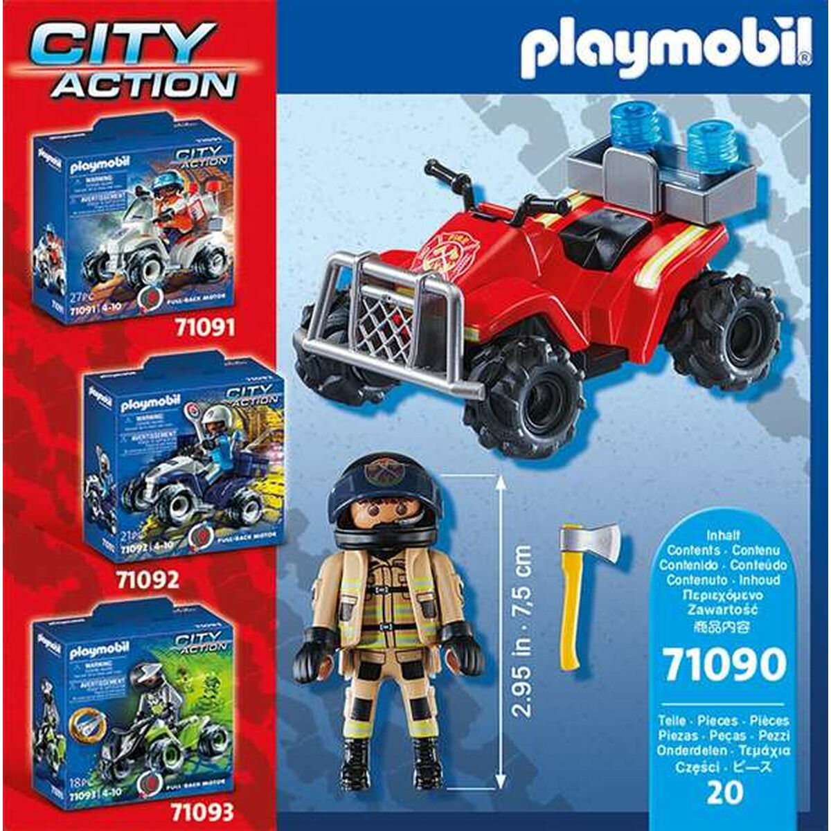 Playset Playmobil City Action Strażacy - Speed ​​Quad 71090