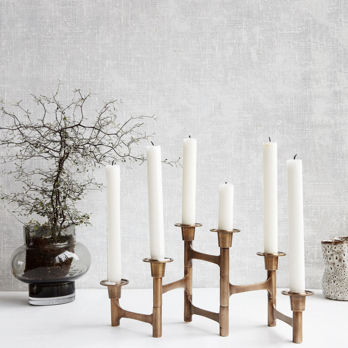 DOUSE DOCTING Candle Stand W. 6 filiżanek, hdmove, mosiądz