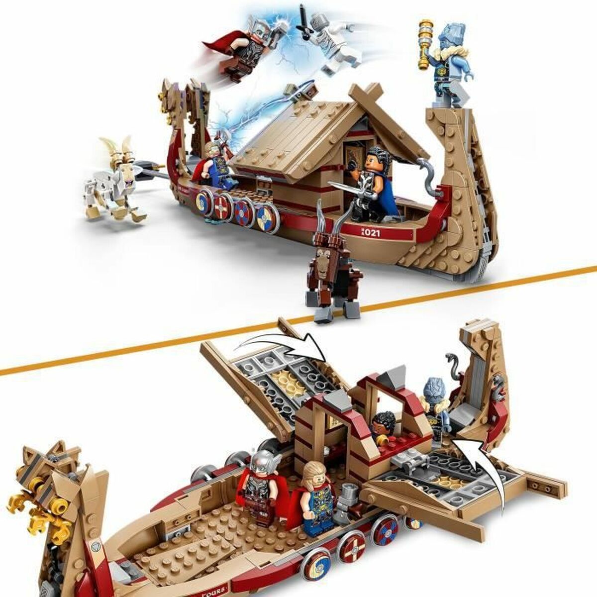 Zestaw budowy Lego Thor Love and Thunder: The Goat Boat
