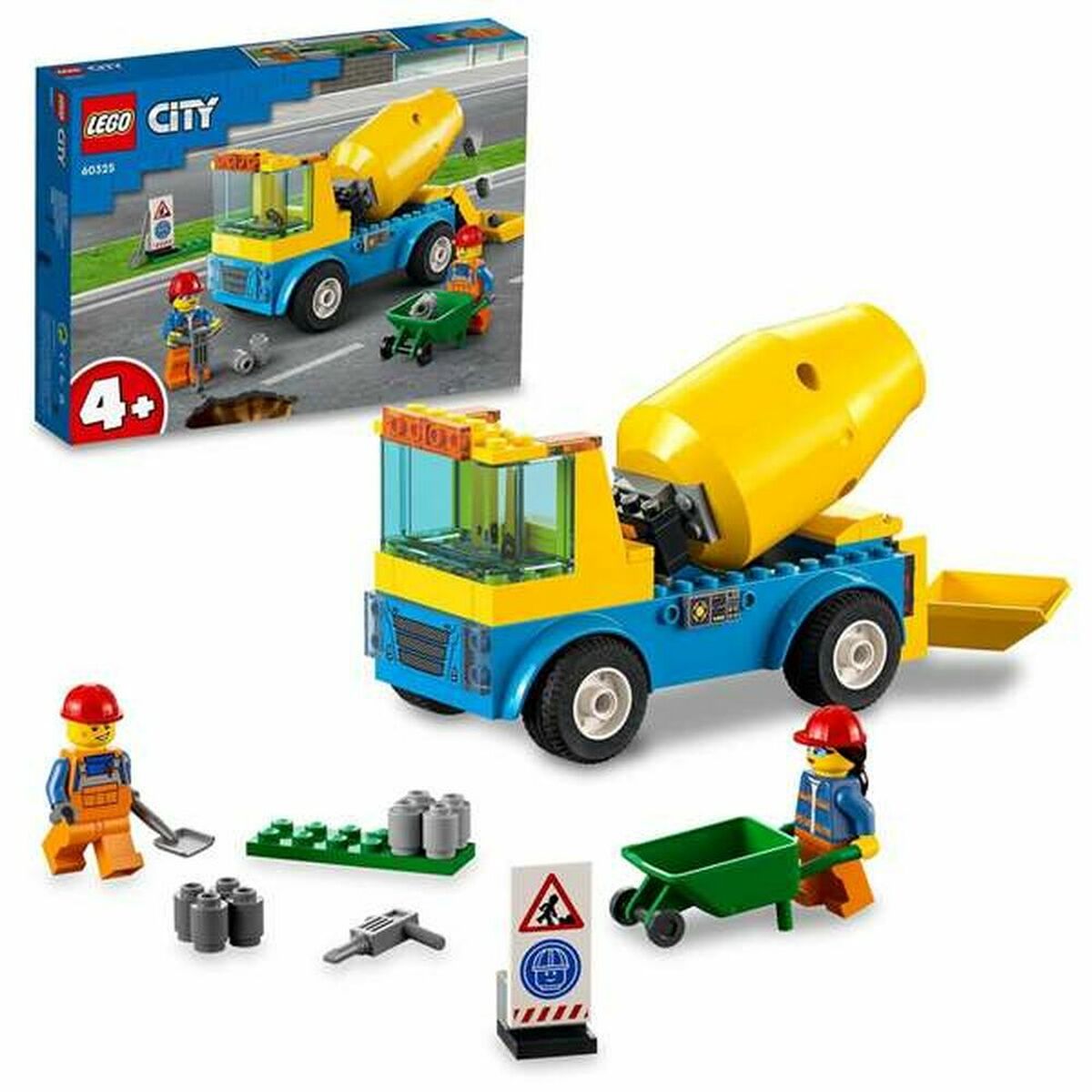 Playset Lego 60325 Cement Mixer Truck 60325 (85 szt.)