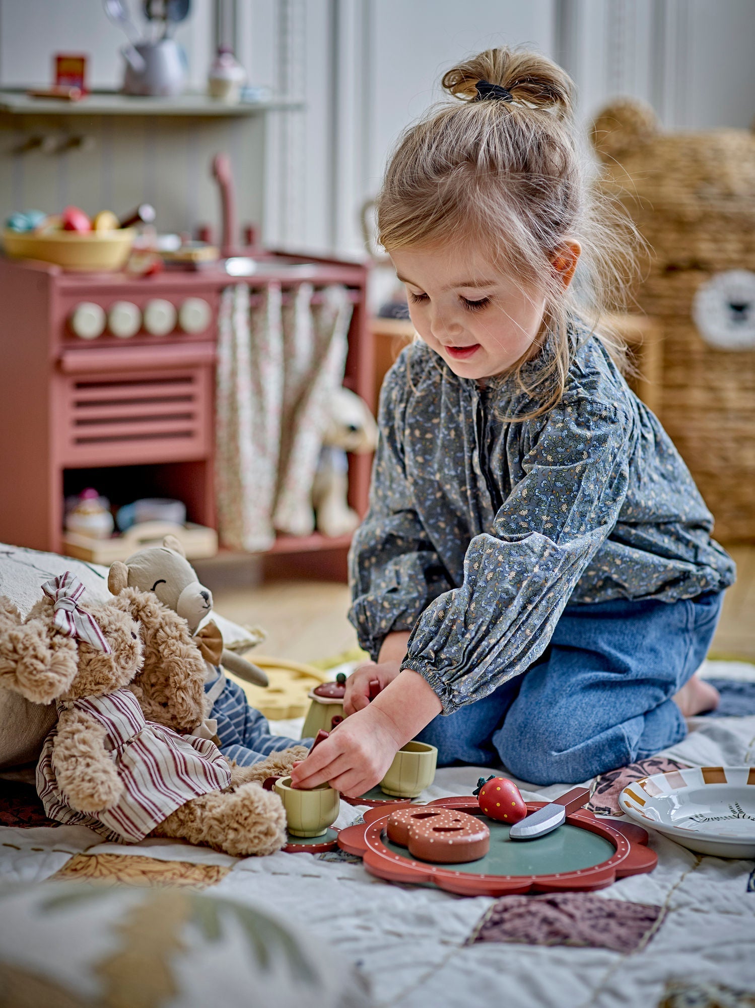 Bloomingville Mini Vilma Doll, brązowa, bawełniana