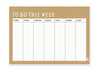 Design Letters Weekly Planner, Beige