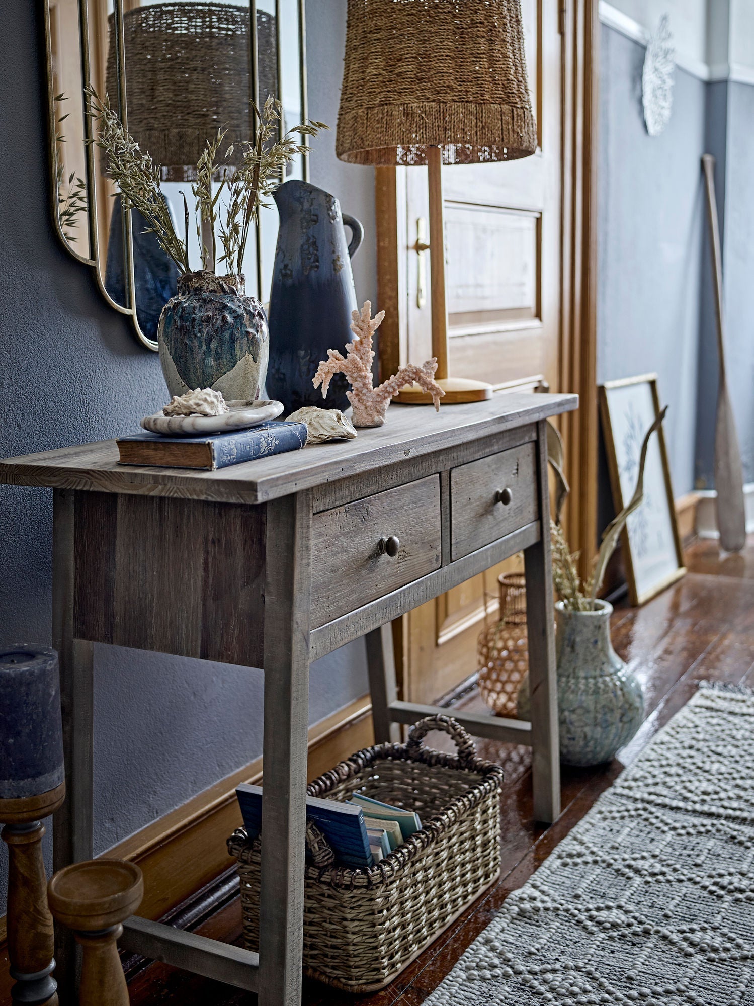 Kreatywna kolekcja Camden Console Table, Nature, Reclaged Pine Wood