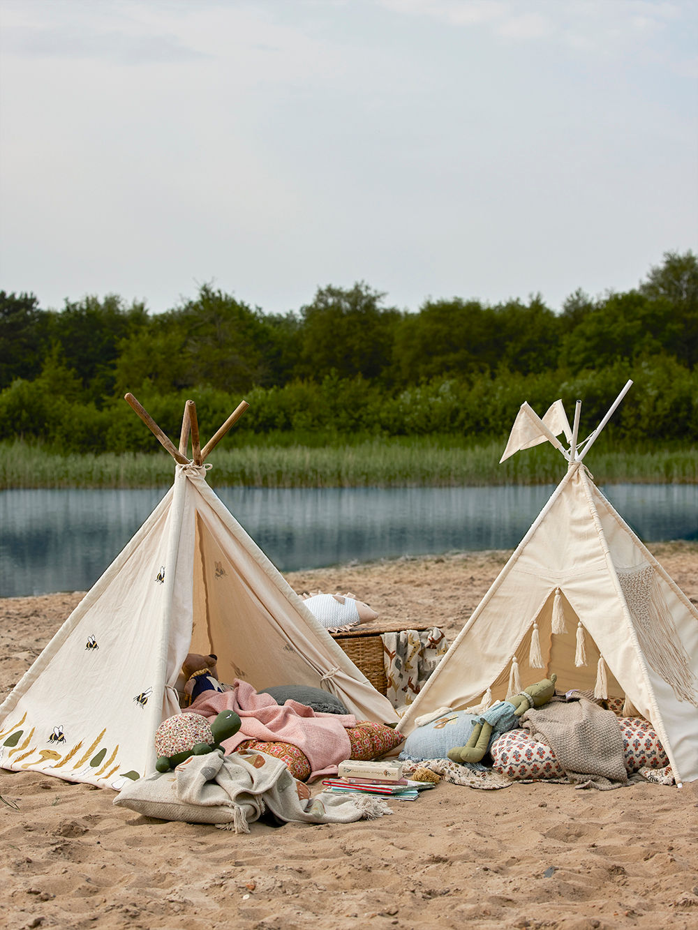 Bloomingville Mini Millo Children's Tipi, Nature, Botton