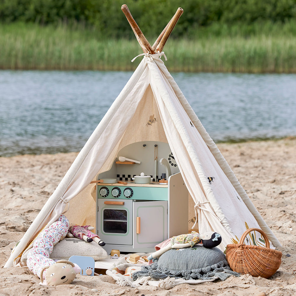 Bloomingville Mini Millo Children's Tipi, Nature, Botton