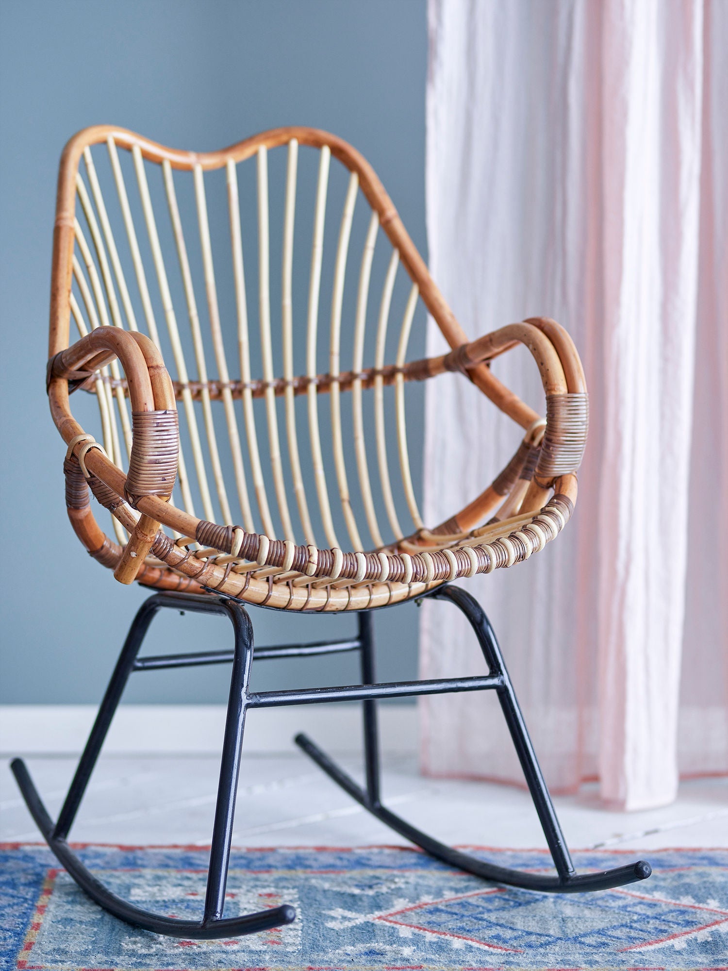 Bloomingville Reine Rocking Chair, Nature, Rattan