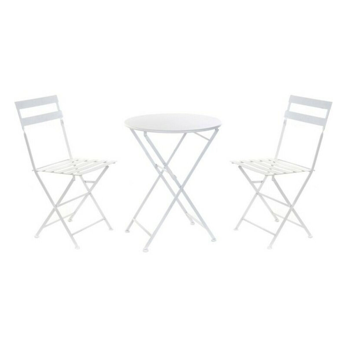 Zestaw stołowy z 2 krzesłami DKD Dekor Home White 80 cm 60 x 60 x 70 cm (3