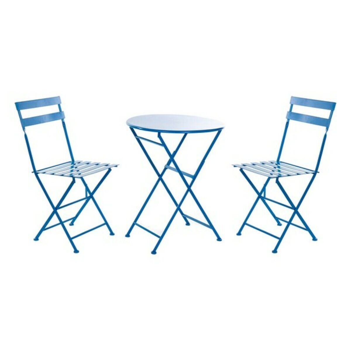 Zestaw stołowy z 2 krzesłami DKD Dekor Home MB-166634 Blue 80 cm 60 x 60 x